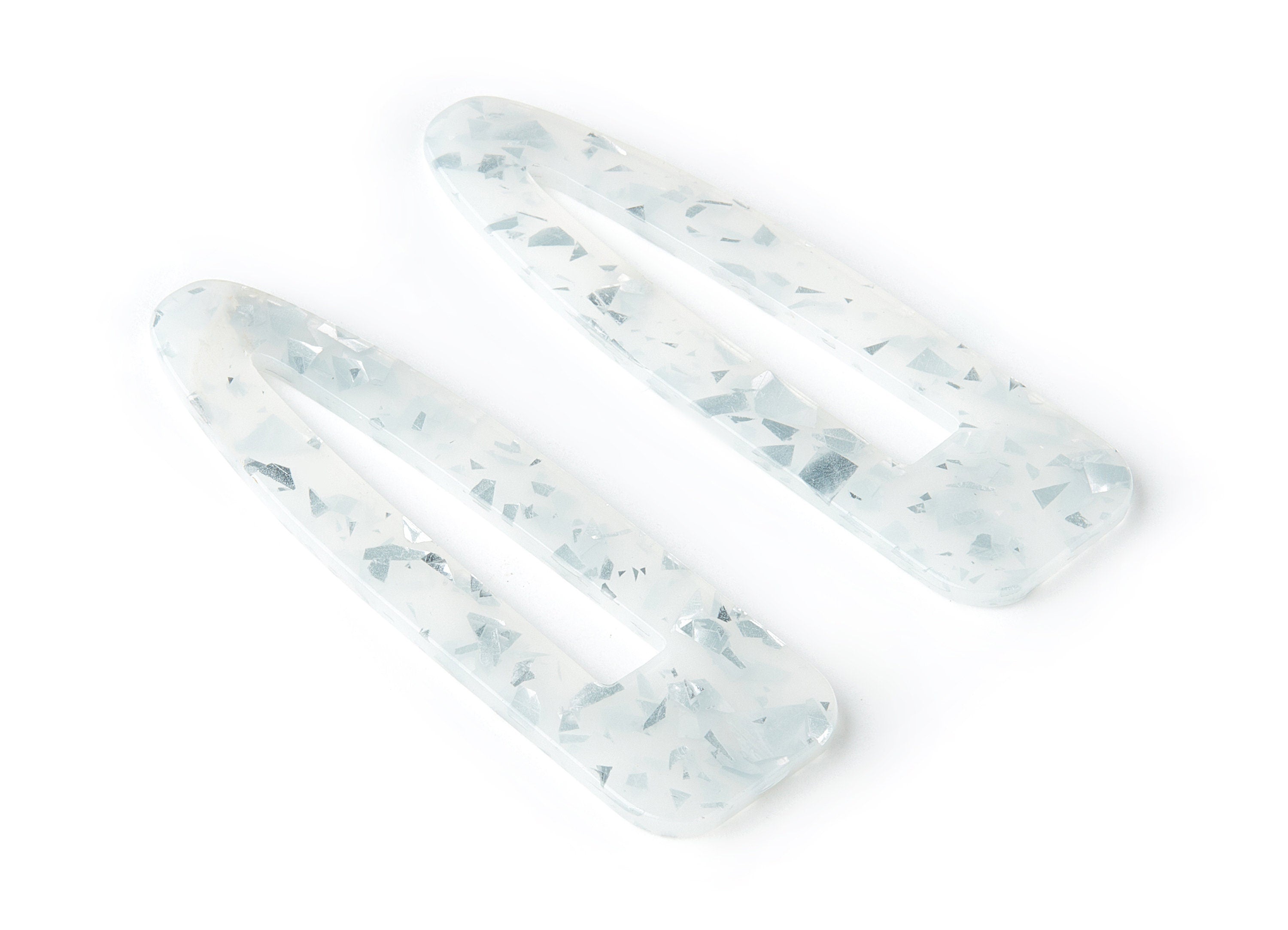 Acetate Acrylic Hair Barrette - Hair Clip Earrings - Earring Findings - Jewelry Supplies - Color Code:A251 - 69.2x20.4x2.4mm - AC1546-A251 - DOMEDBAZAAR