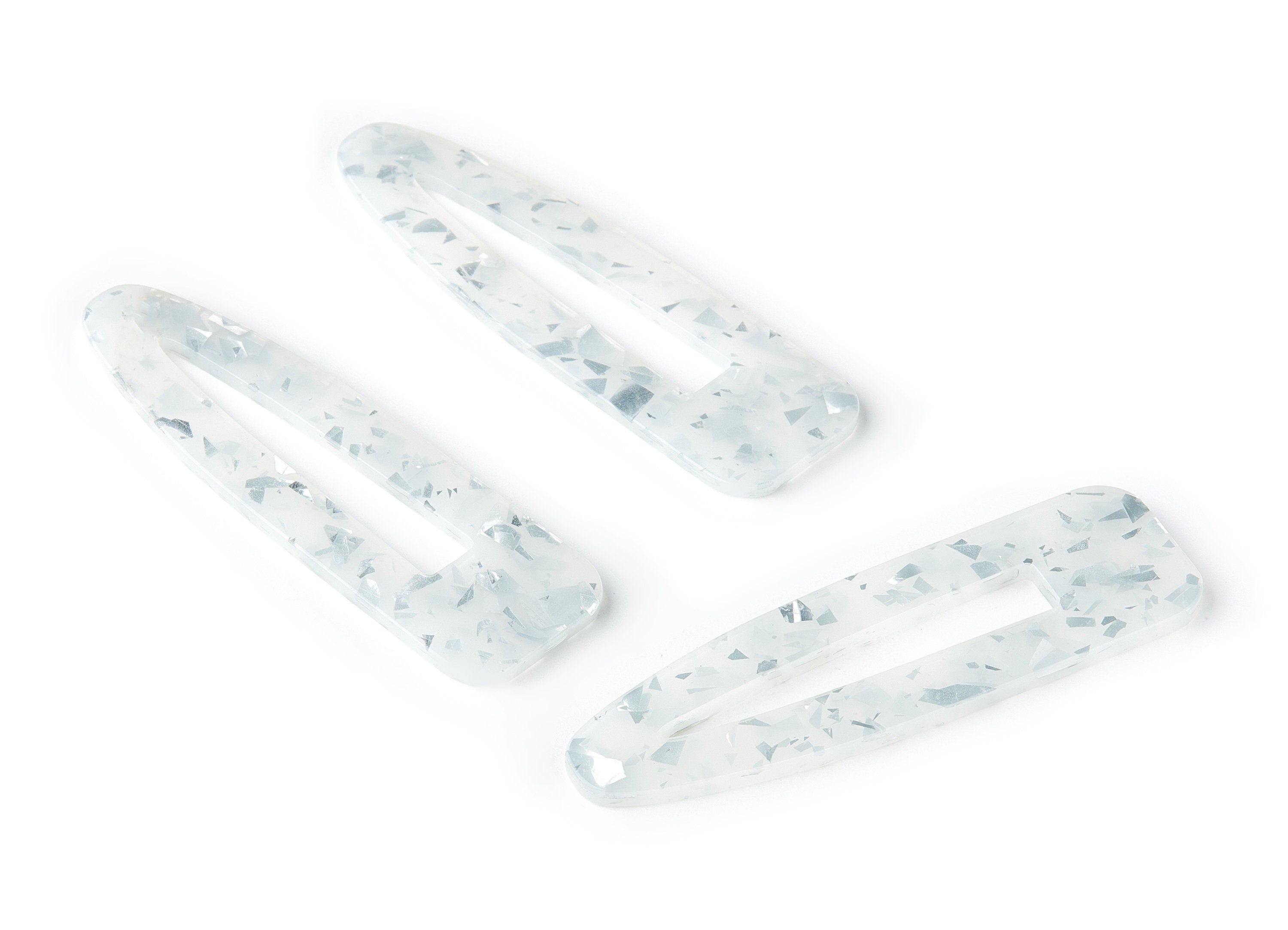 Acetate Acrylic Hair Barrette - Hair Clip Earrings - Earring Findings - Jewelry Supplies - Color Code:A251 - 69.2x20.4x2.4mm - AC1546-A251 - DOMEDBAZAAR
