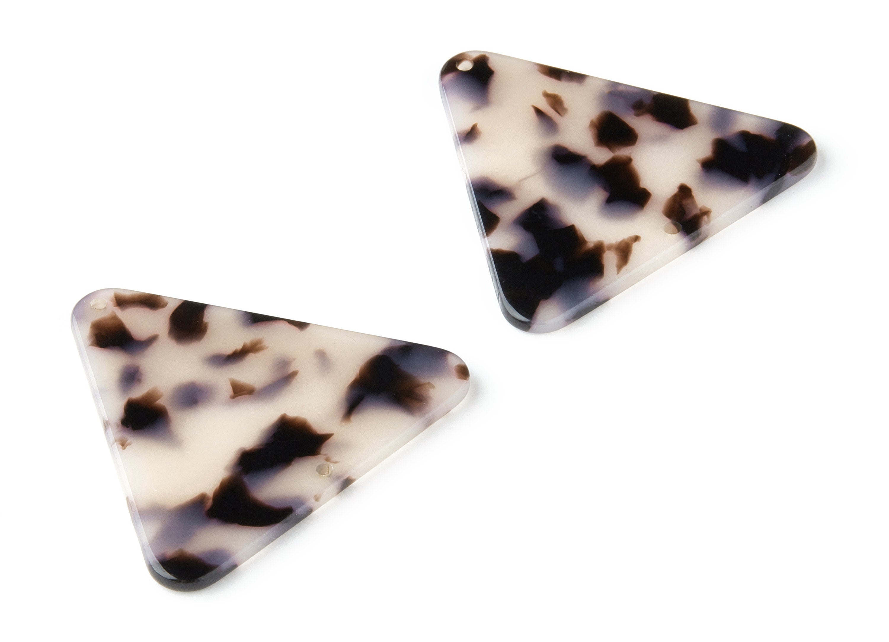 Acetate Acrylic Connector - 2 Holes - Blonde Tortoise Shell Earrings - Triangle Connector - Color Code: A06 - 44.83x39.95x2.55mm - AC1434A - DOMEDBAZAAR