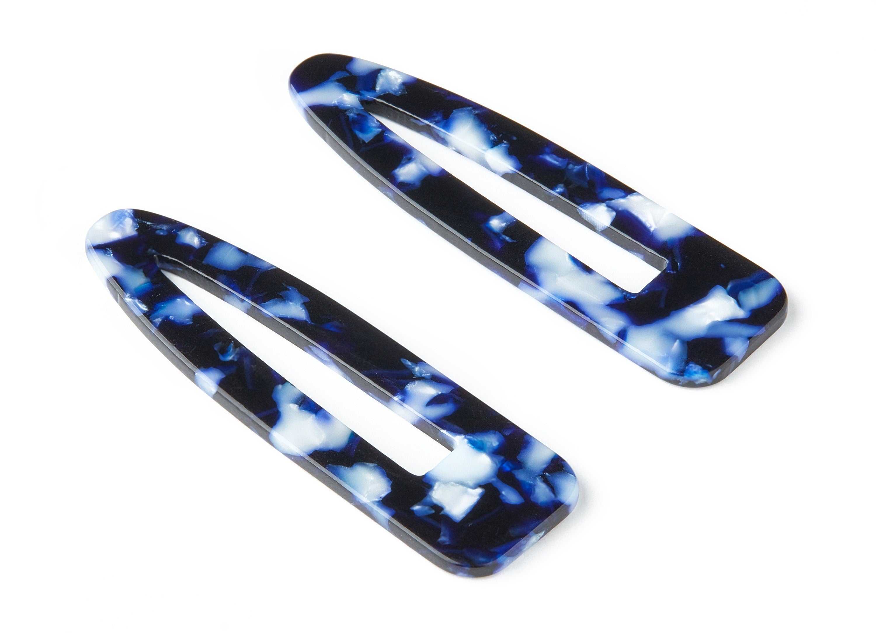 Acetate Acrylic Hair Barrette - Tortoise Shell Hair Clip - Color Code:A246 - 69.2x20.4x2.4mm - AC1546-A246 - DOMEDBAZAAR