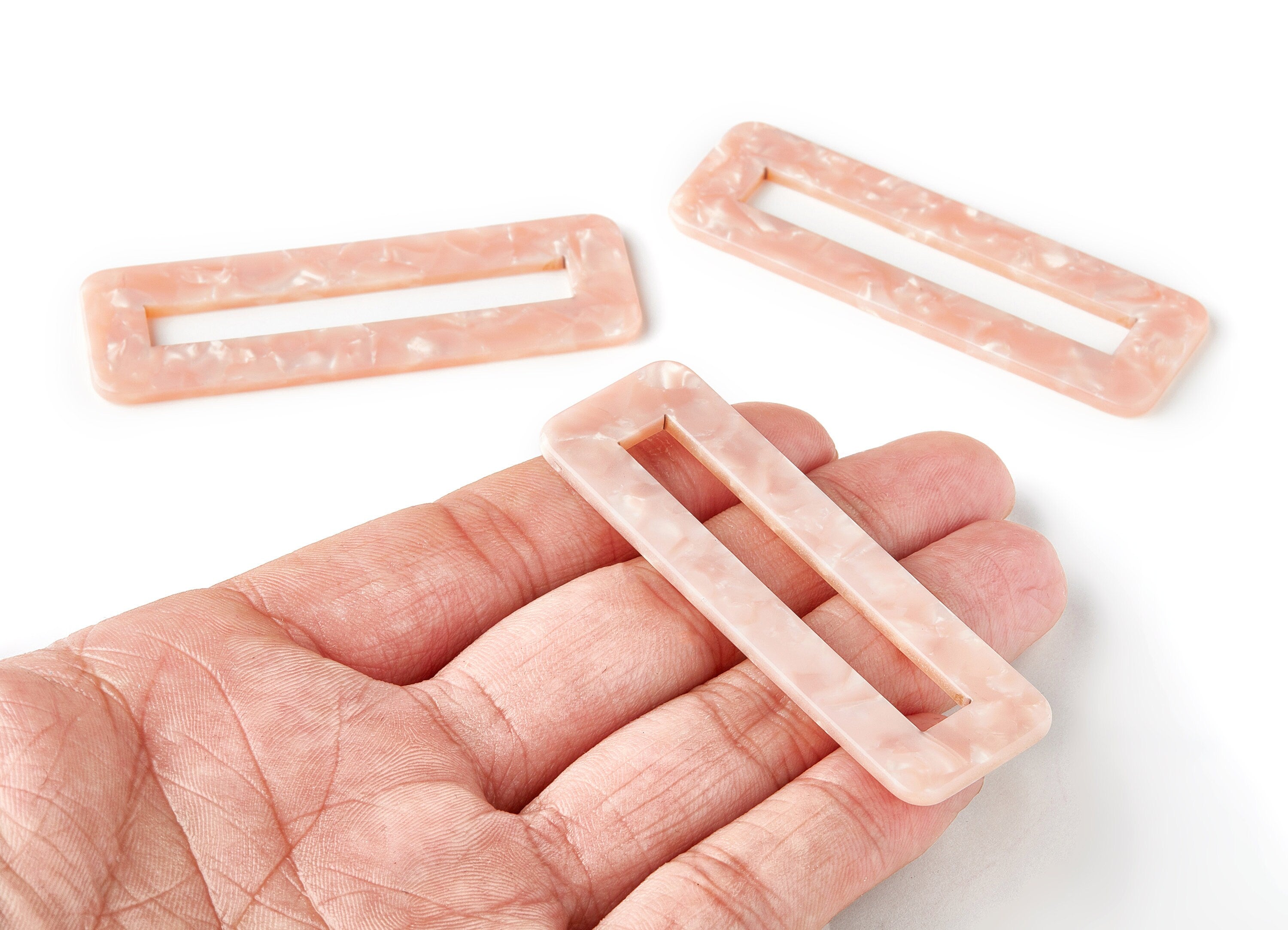 Acetate Hair Clip Charms -  Rectangle Hair Barrette - Jewelry Supplys  - Color Code:A53 - 67.8x21.7x2.5mm - AC1547-A53 - DOMEDBAZAAR