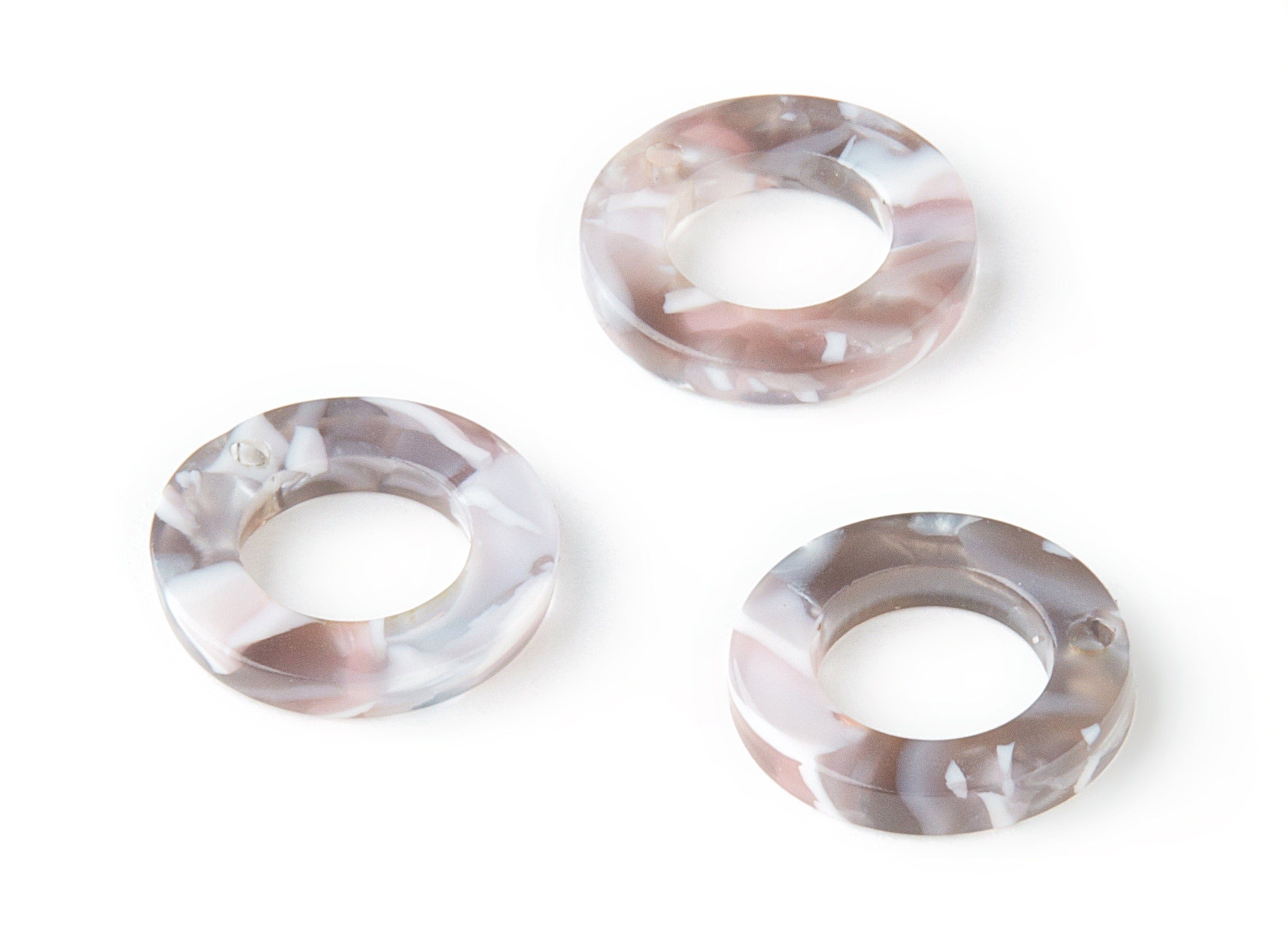 Acetate Hoop Earring Charms - Circle Pendant - Earring Findings - Jewelry Supplies - Color Code: A157 - 15.9x15.9x2.66mm - AC1117M - DOMEDBAZAAR
