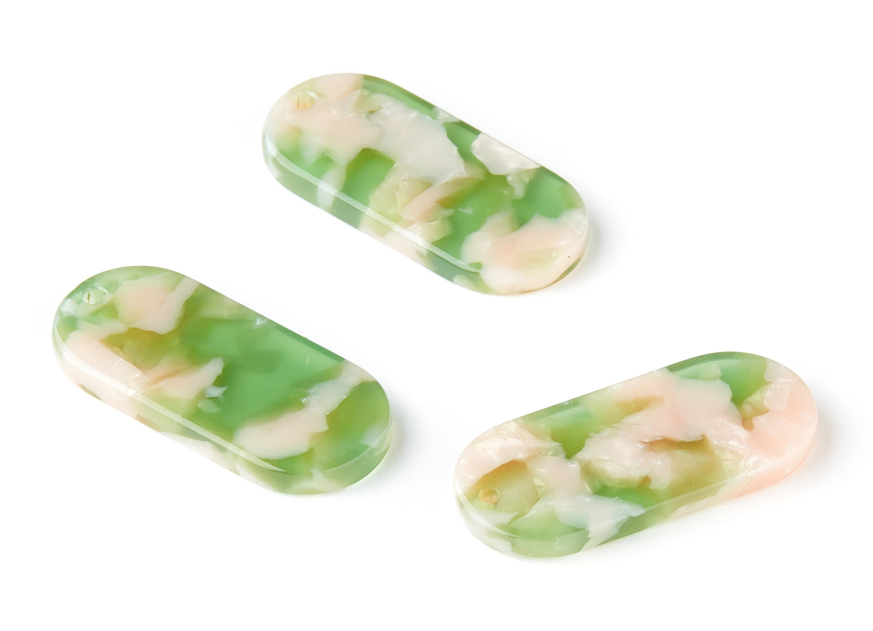 Acetate Oval Earring Charms -  Acrylic Oval Pendant - Earring Findings - Jewelry Supplies -Color Code: A156 - 30.6x13.8x2.7mm - AC1134CC - DOMEDBAZAAR