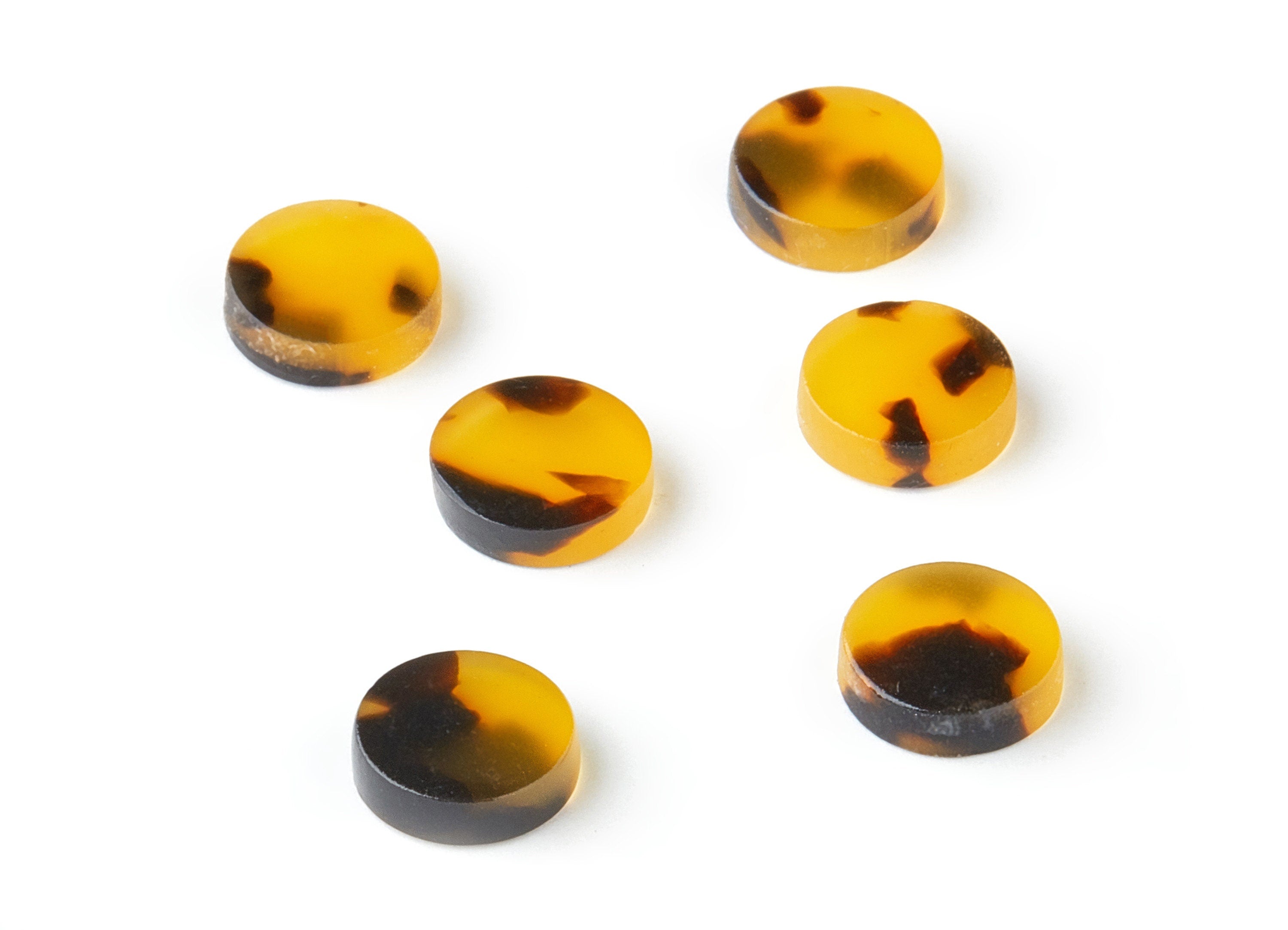 Acetate Acrylic Earring Charms - Tortoise Shell Earrings - No Hole - Jewelry Making Supplies - Color Code:A02 - 9.19x9.19x2.7mm - AC1151CC - DOMEDBAZAAR