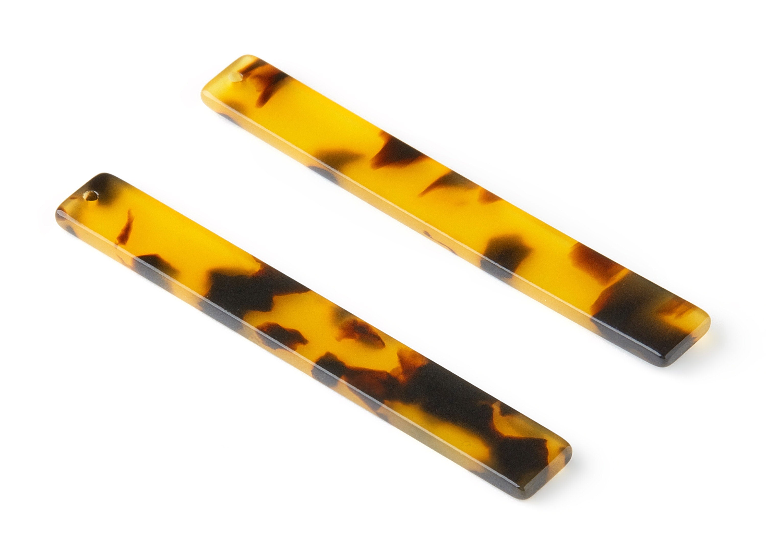 Acetate Stick & Bar Charms - Tortoise Shell Earring - Stick Earrings and Pendant - Jewelry Supplies - Color Code:A02 - 59x7x2.5mm - AC1049AA - DOMEDBAZAAR
