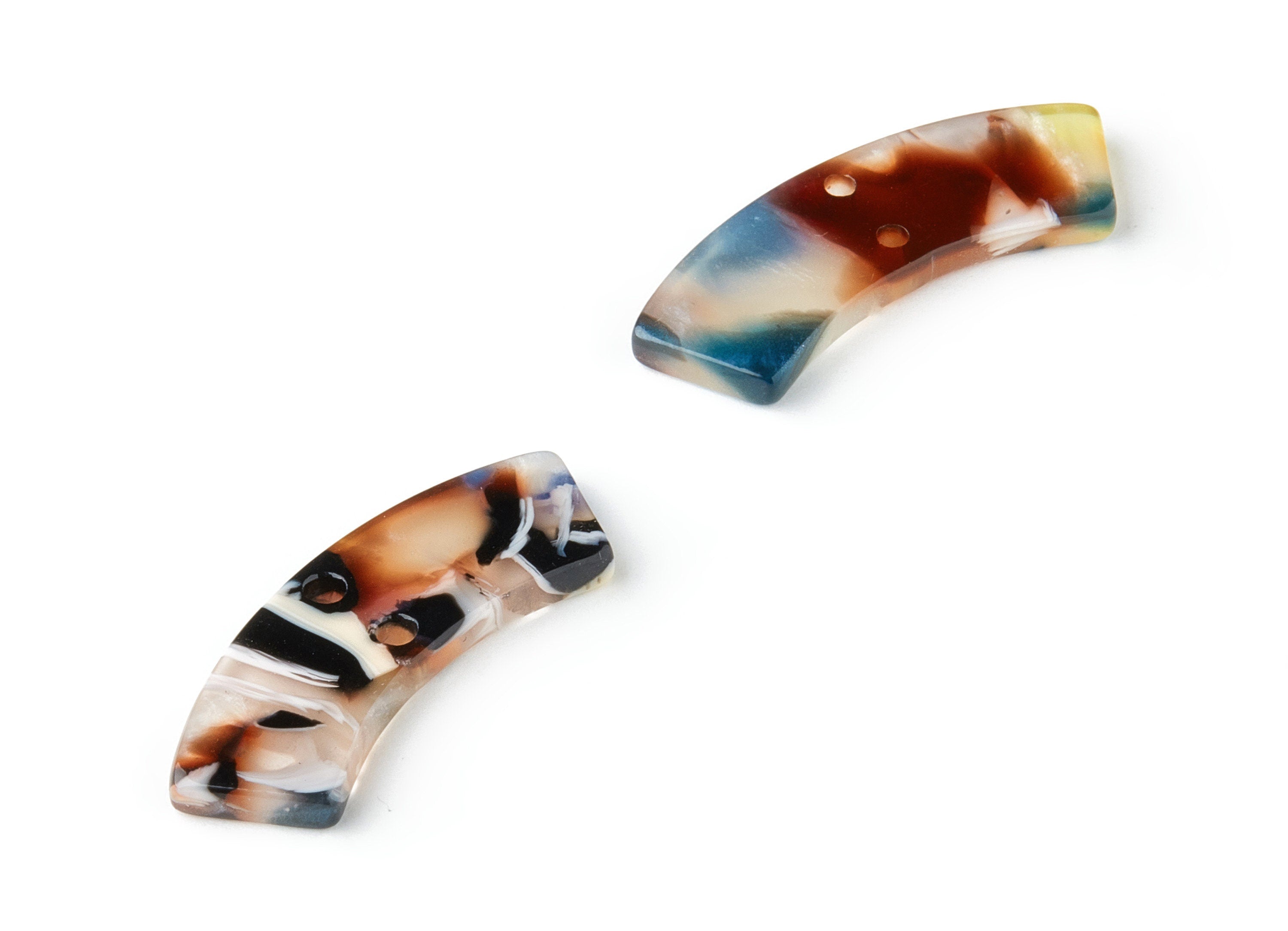 Acetate Irregular Earring Charms - Irregular Pendant - Earring Findings - Jewelry Supplies - Color Code: A11 - 30x9.2x2.4mm - AC1557-A11 - DOMEDBAZAAR