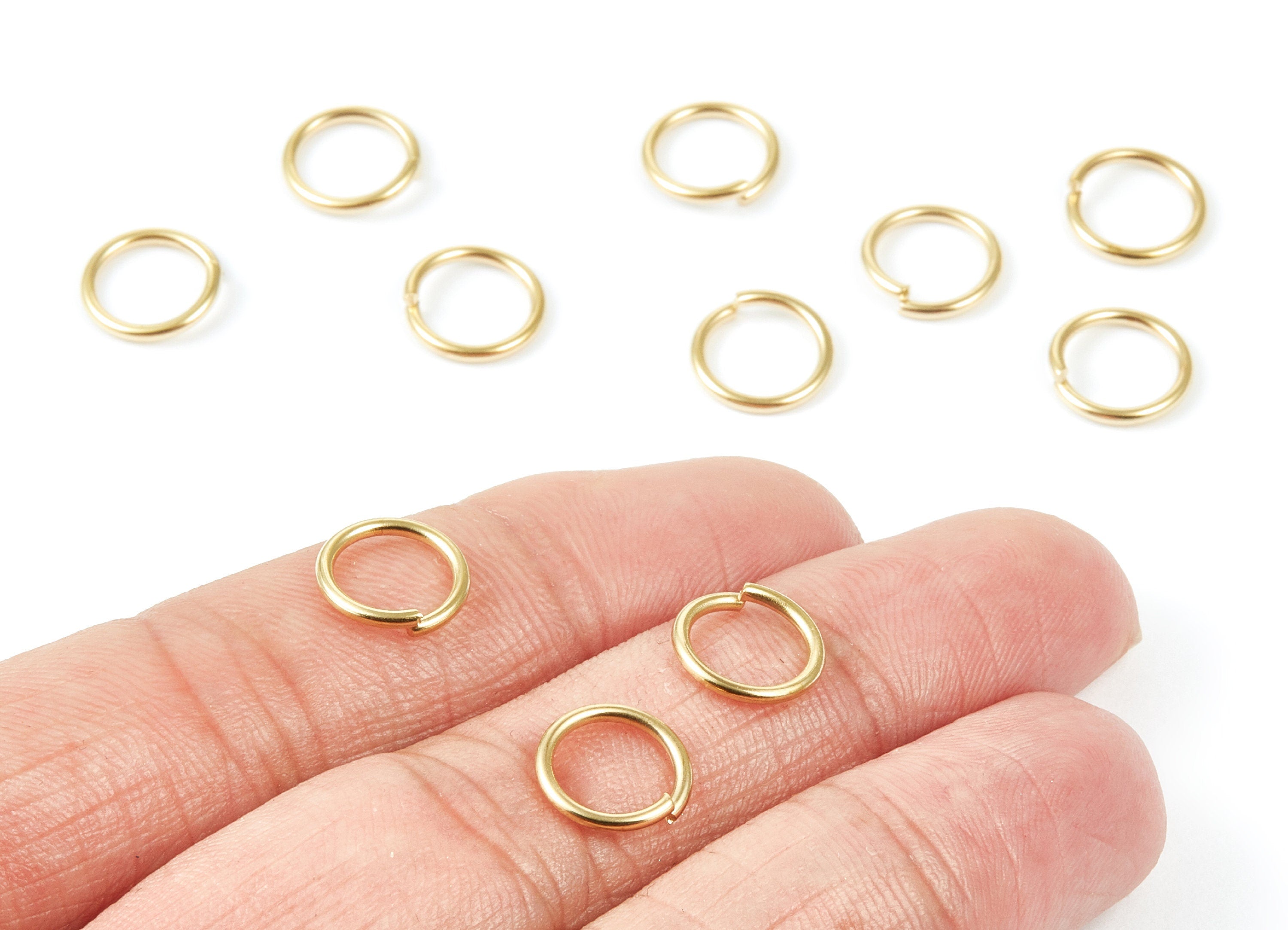 Brass Open Jump Rings -  1.2x10mm - Raw Brass Open Jump Rings - 10x10x1,2mm - Jewelry Supplies - PP1557 - DOMEDBAZAAR