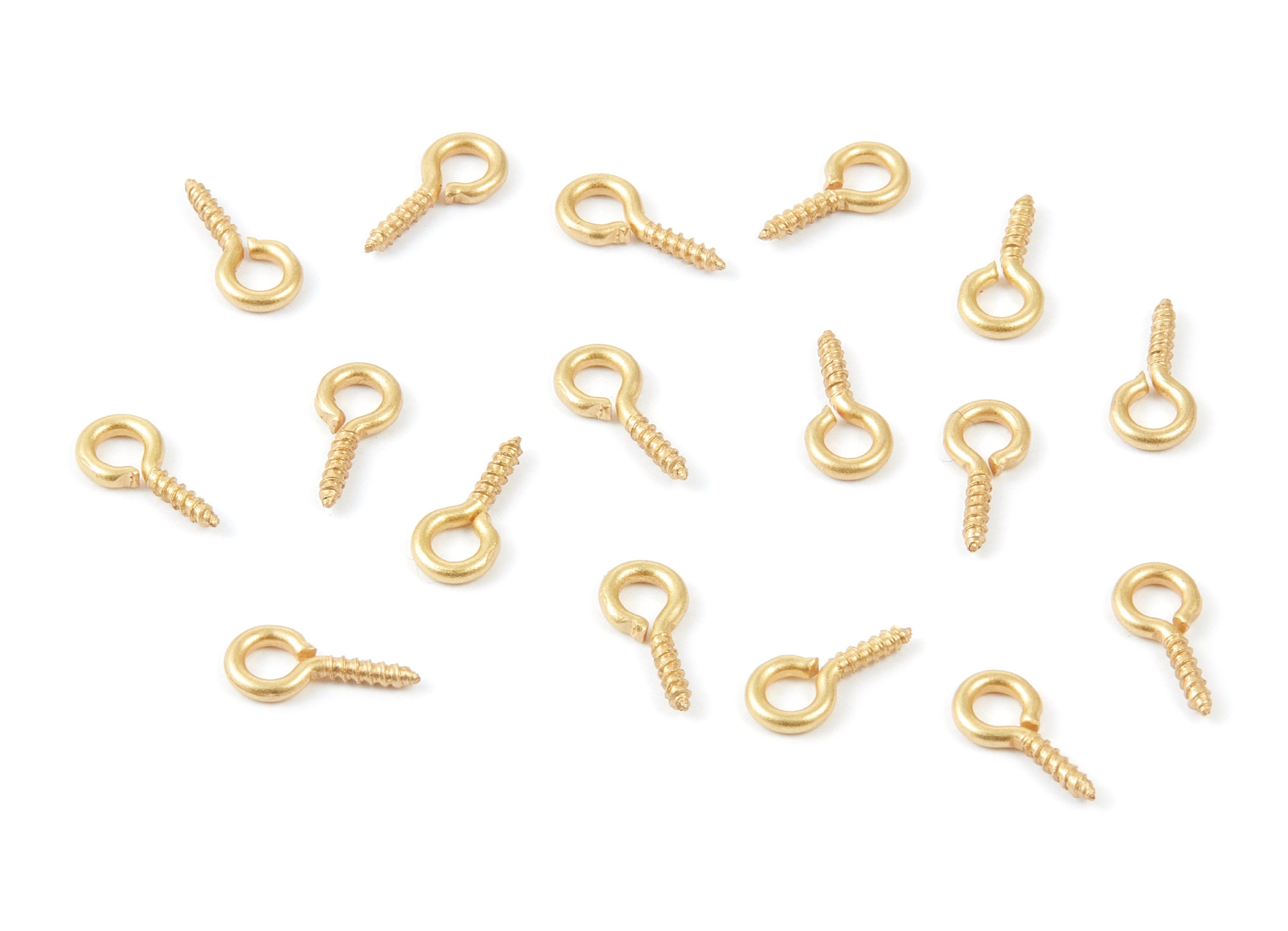 Eye Hook Screw - 5X10 - Raw Brass Eye Hook Screw - Jewelry Making - 10x5mm - PP1709 - DOMEDBAZAAR
