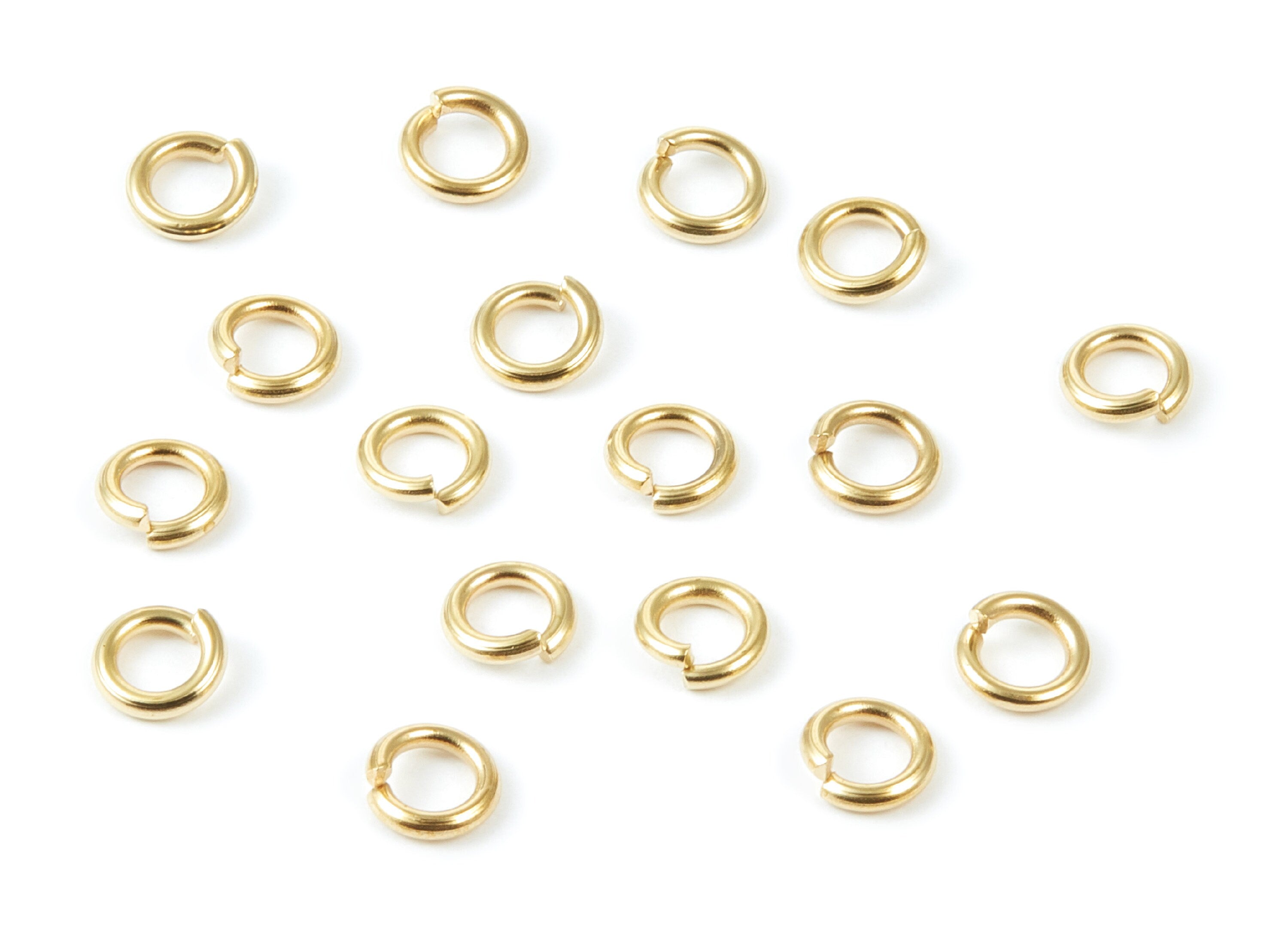 Brass Open Jump Rings -  1.2x6mm - Raw Brass Open Jump Rings - 6x6x1,2mm - Jewelry Supplies - PP1569 - DOMEDBAZAAR