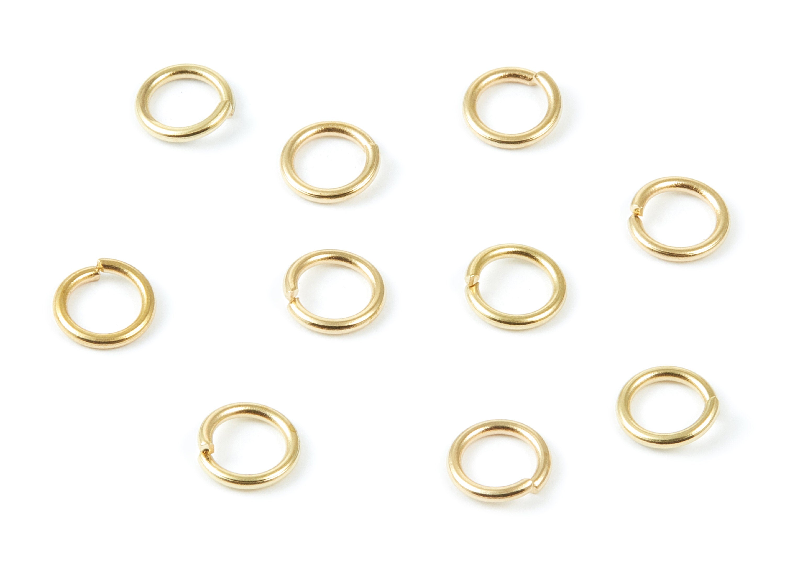 Brass Open Jump Rings -  1.2x8mm - Raw Brass Open Jump Rings - 8x8x1,2mm - Jewelry Supplies - PP1570 - DOMEDBAZAAR