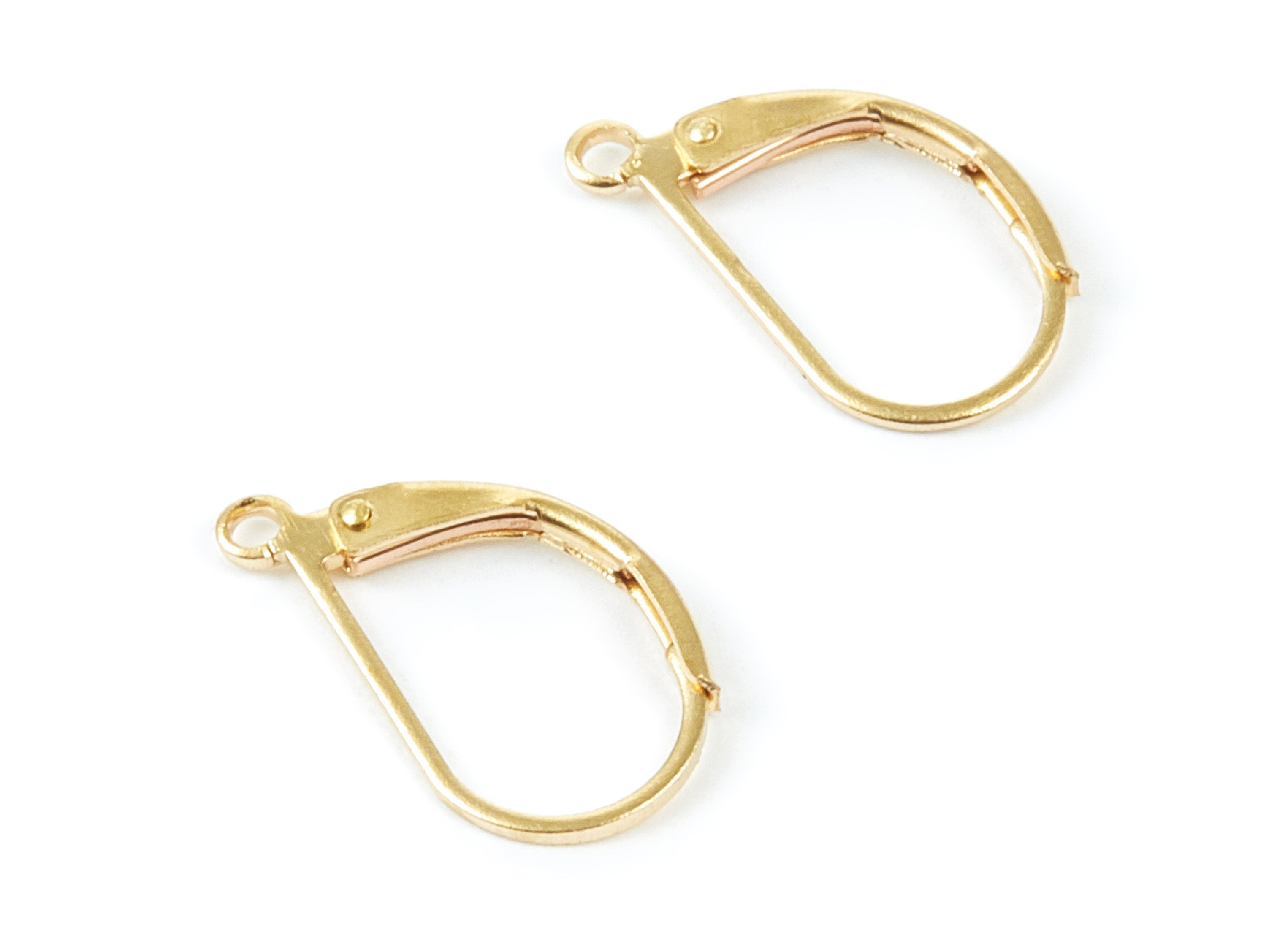 Brass Leverback Earring Clasp - Raw Brass Plain Leverback - Earring Findings - Jewelry Supplies - 17,16x10,2x2,05mm - PP1549 - DOMEDBAZAAR