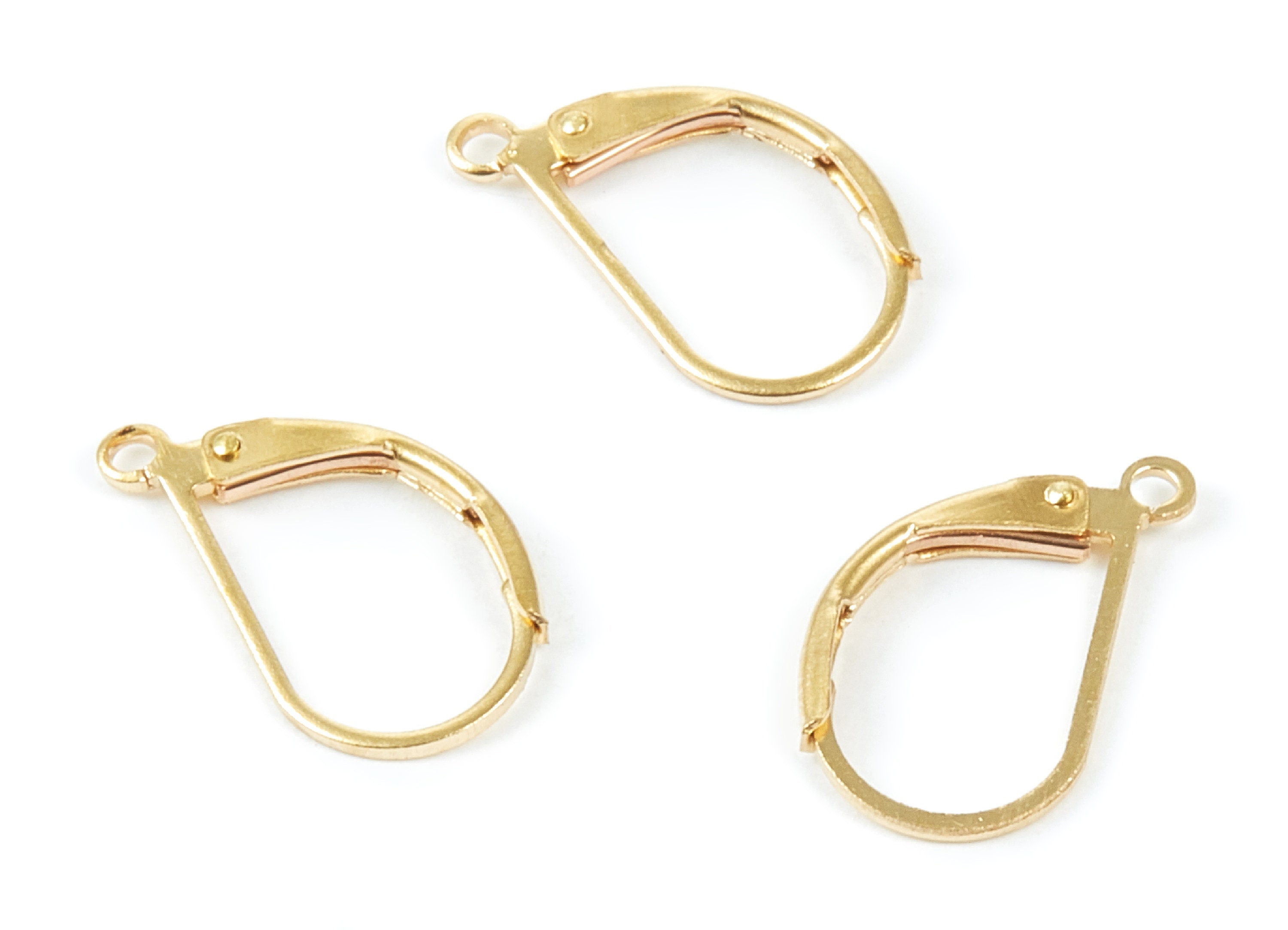 Brass Leverback Earring Clasp - Raw Brass Plain Leverback - Earring Findings - Jewelry Supplies - 17,16x10,2x2,05mm - PP1549 - DOMEDBAZAAR