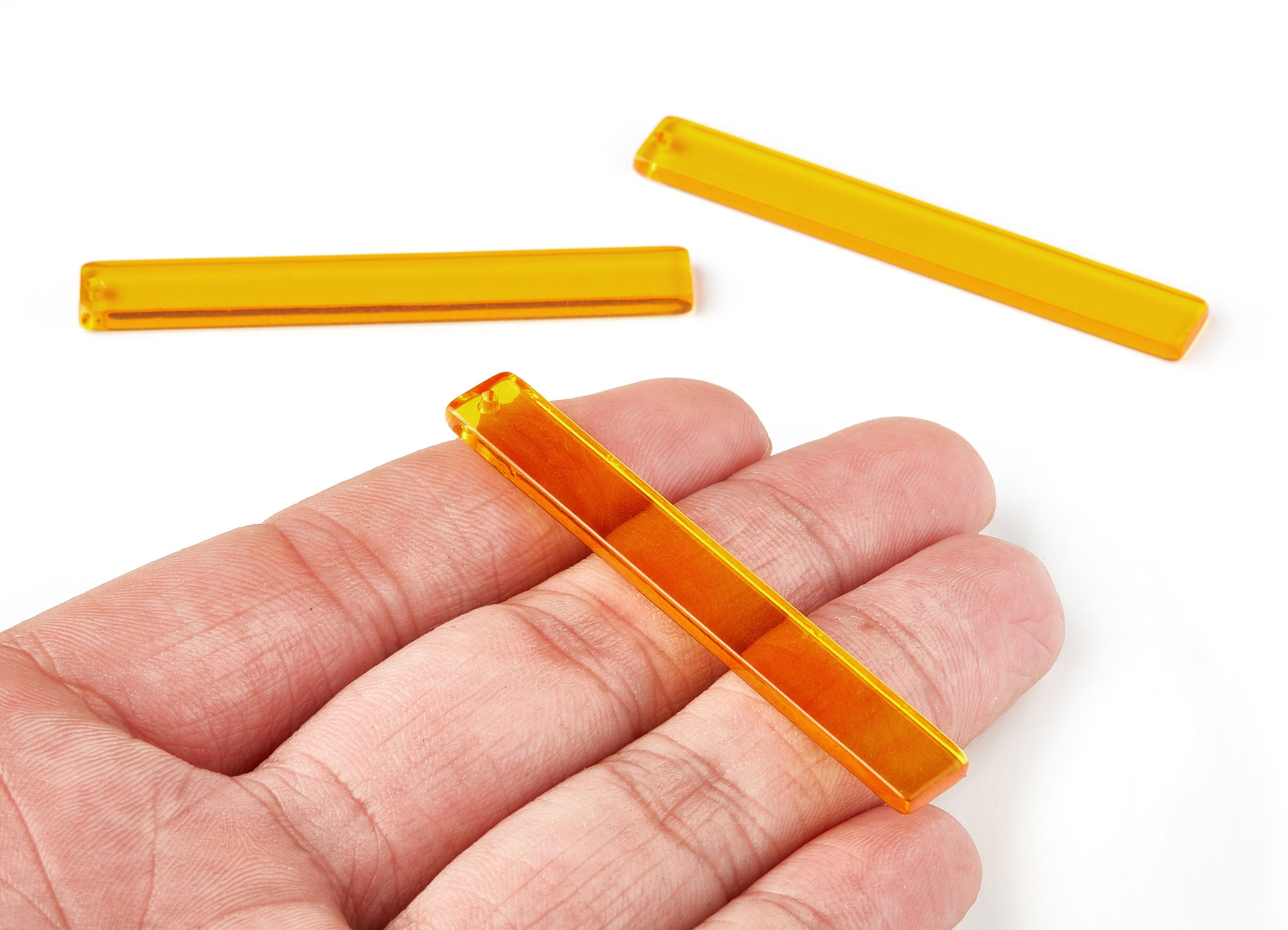 Acrylic Stick Charms - Bar Earrings and Pendant - Earring Findings  - Color Code: A71 - 59.6x7.8x2.6mm - AC1049-A71 - DOMEDBAZAAR