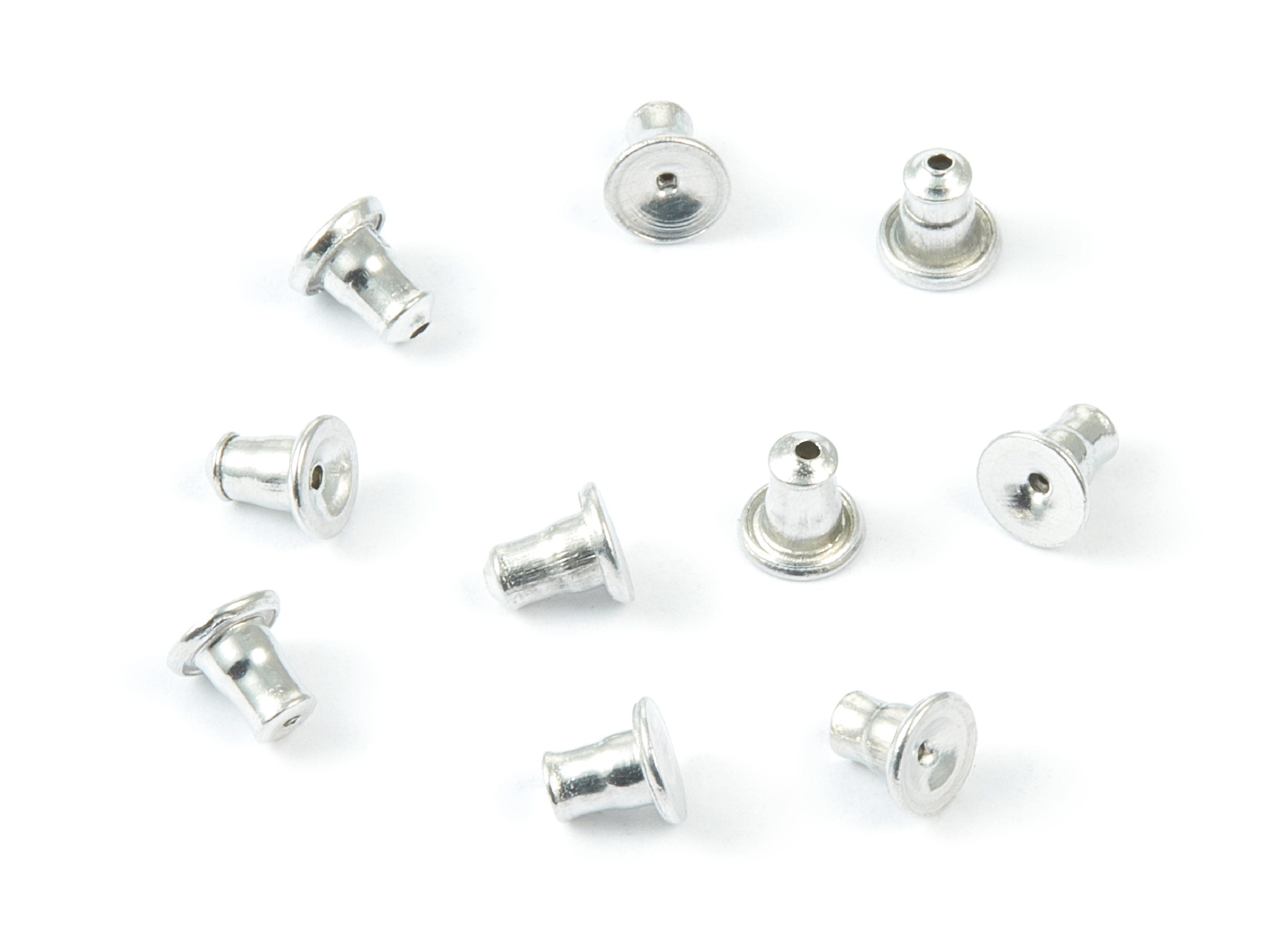 Aluminium Earring Stopper - Ear Nuts - Ear Wire Backs - Earring Findings- 5,38x4,92mm - Jewellery Supplies - PP1544 - DOMEDBAZAAR