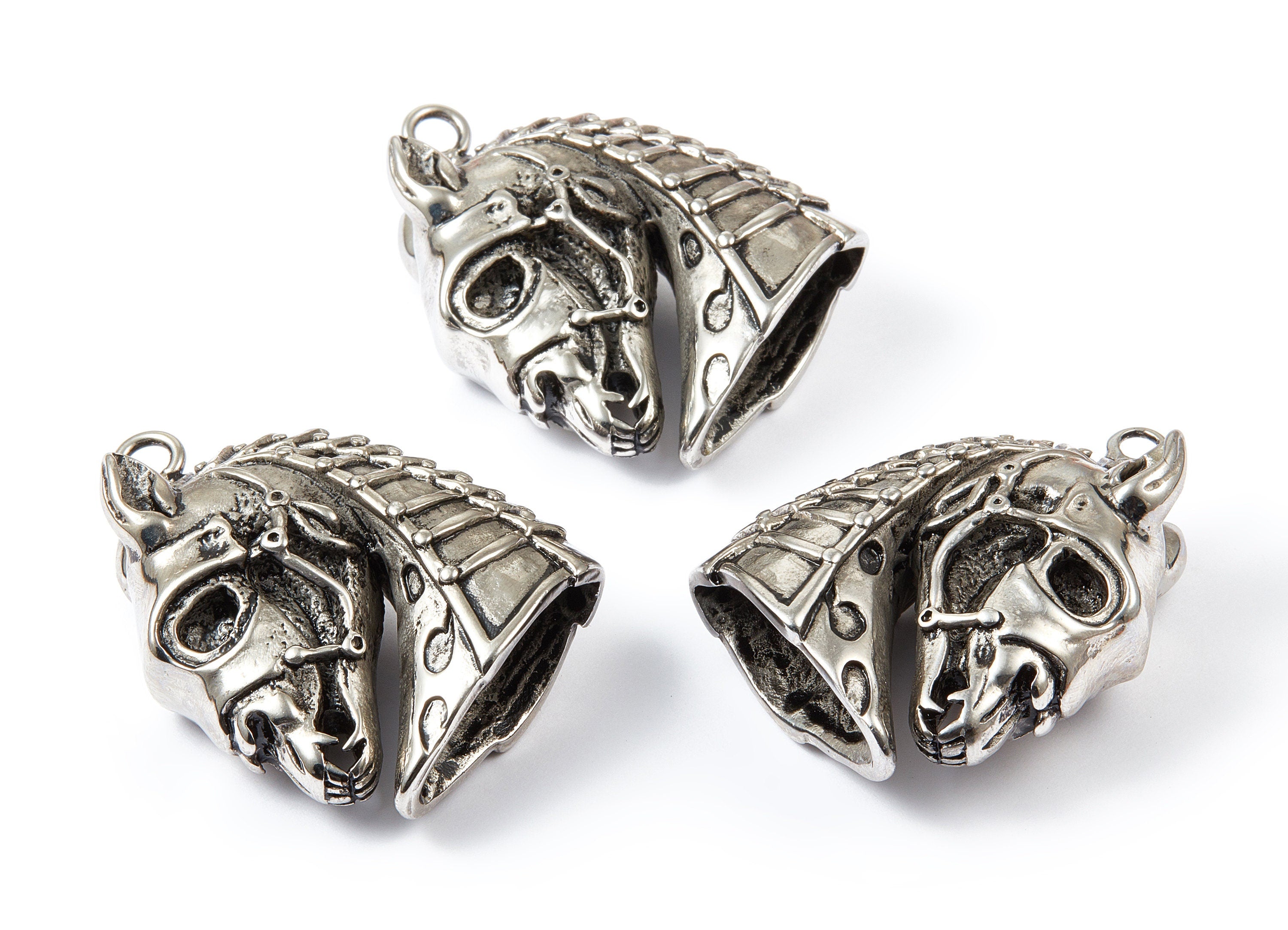 Stainless Steel Charm - Key Ring Pendant - Jewelry Supplies - 46.2x35.4x17.7mm - SS1008 - DOMEDBAZAAR