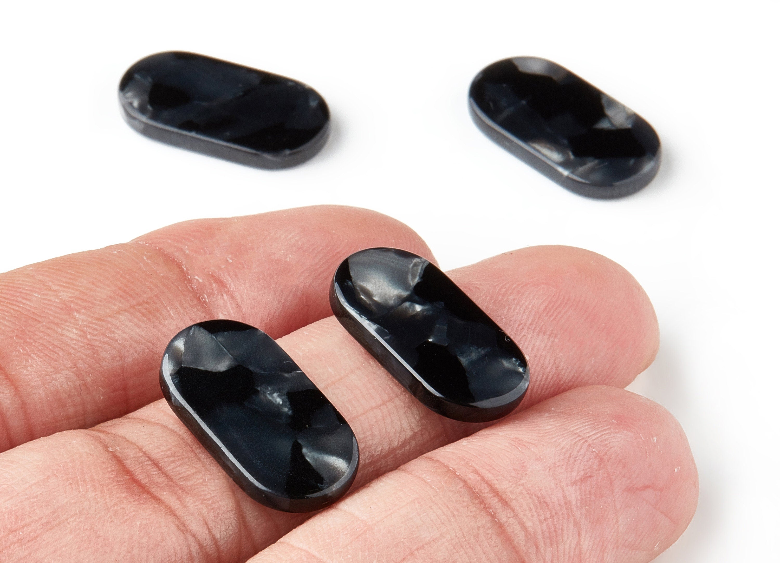 Acetate Oval Charms - Oval Earrings and Pendant - Earring Findings - Jewelry Supplys - Color Code: A48 - 19.9x10.6x2.5mm - AC1540-A48 - DOMEDBAZAAR