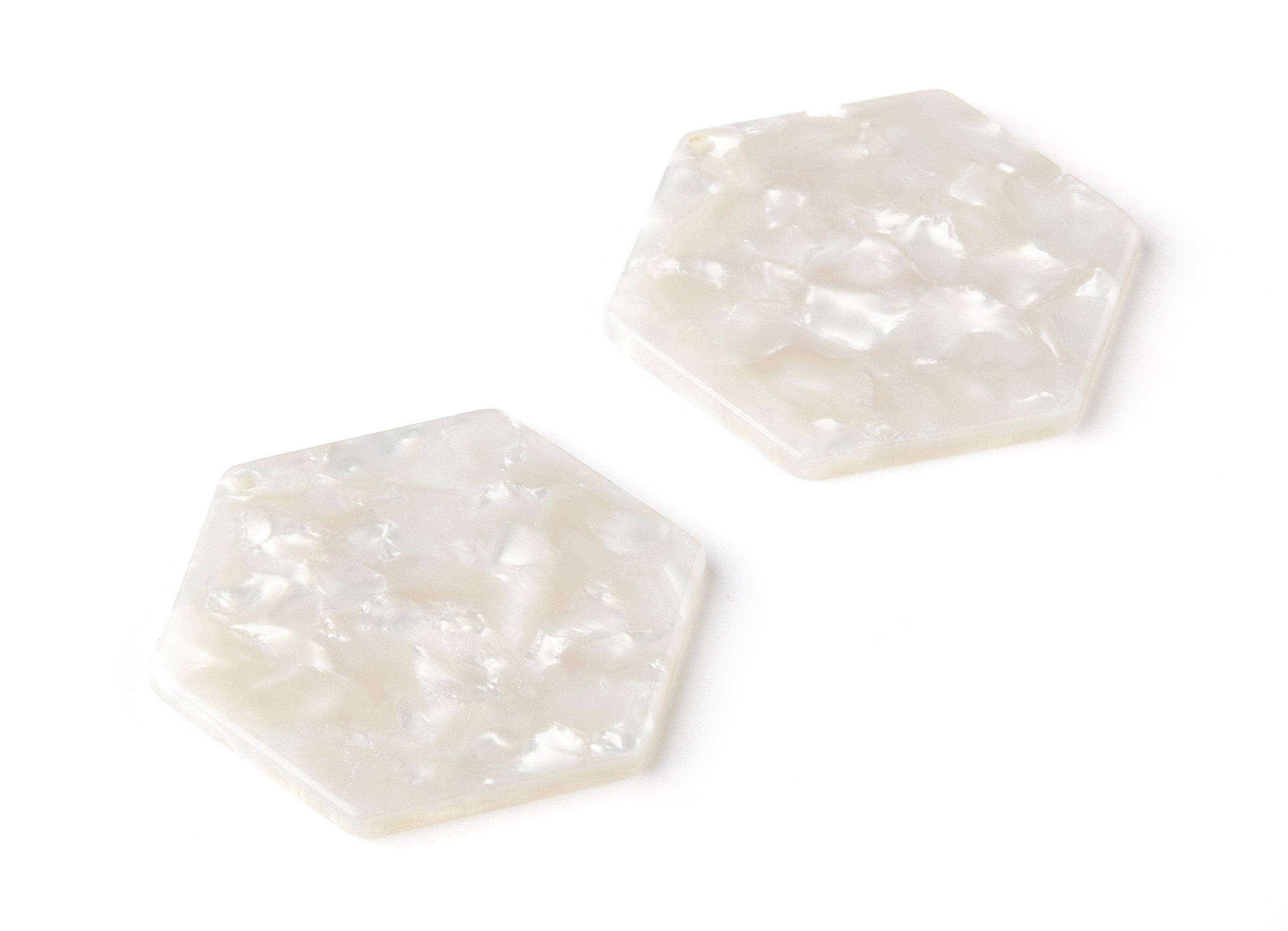 Acetate Hexagon Charms - THexagon Earrings and Pendant - Earring Findings - Jewelry Supplys - Color Code:A12 - 37.2x32.7x2.45mm - AC1535-A12 - DOMEDBAZAAR