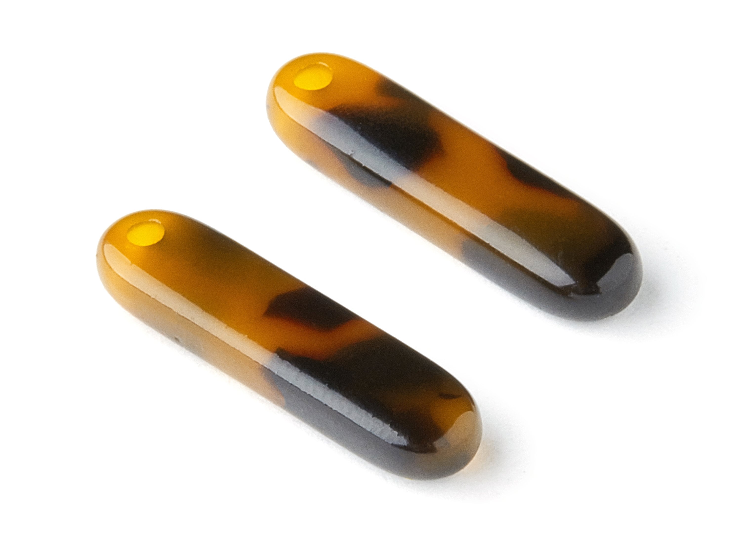 Acetate Stick Charms - Tortoise Shell Earrings - Stick Pendant - Jewelry Supplies - Color Code:A01 - 21.4x5.57x3.62mm - AC1537-A01 - DOMEDBAZAAR