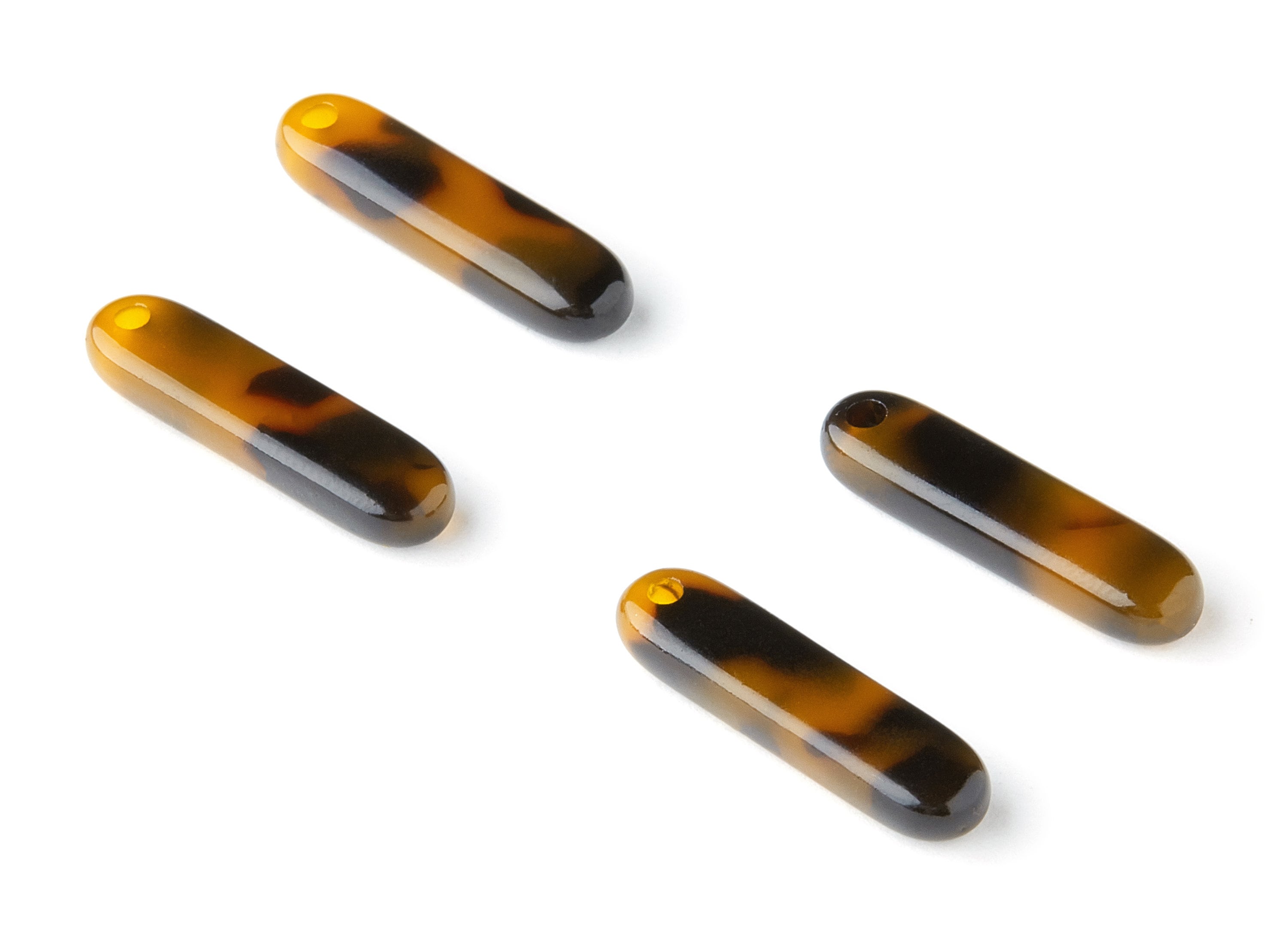 Acetate Stick Charms - Tortoise Shell Earrings - Stick Pendant - Jewelry Supplies - Color Code:A01 - 21.4x5.57x3.62mm - AC1537-A01 - DOMEDBAZAAR