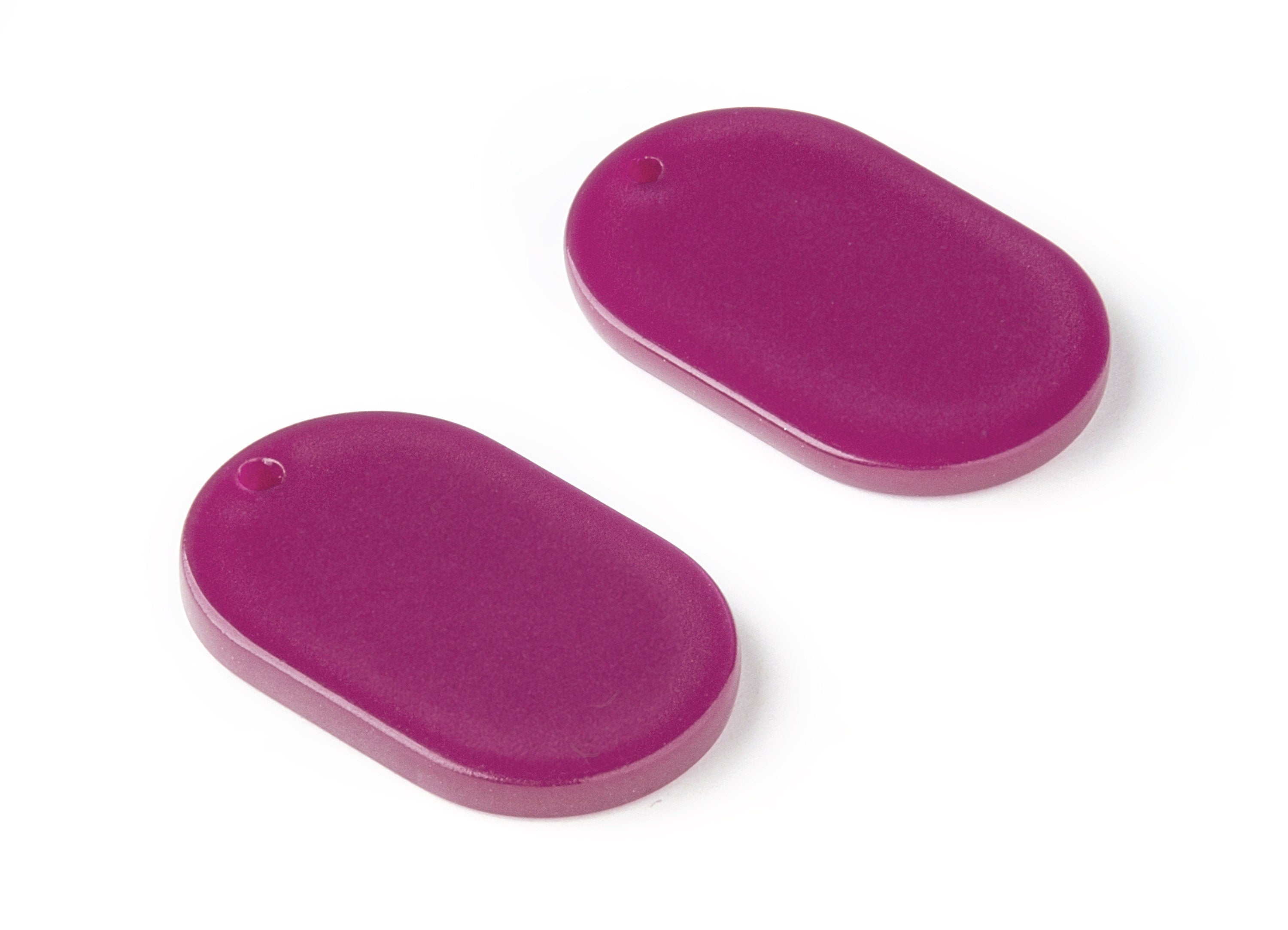 Acrylic Oval Earring Charms - Oval Pendant - Earring Findings - Jewelry Supplies - Color Code: A299 - 26.75x20.7x2.65mm - AC1158-A299 - DOMEDBAZAAR