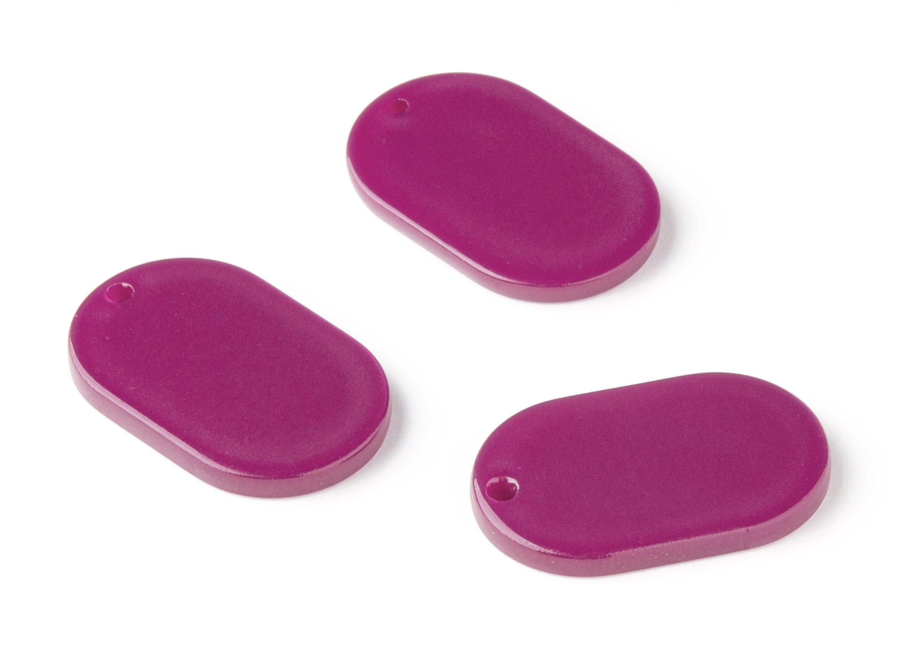 Acrylic Oval Earring Charms - Oval Pendant - Earring Findings - Jewelry Supplies - Color Code: A299 - 26.75x20.7x2.65mm - AC1158-A299 - DOMEDBAZAAR