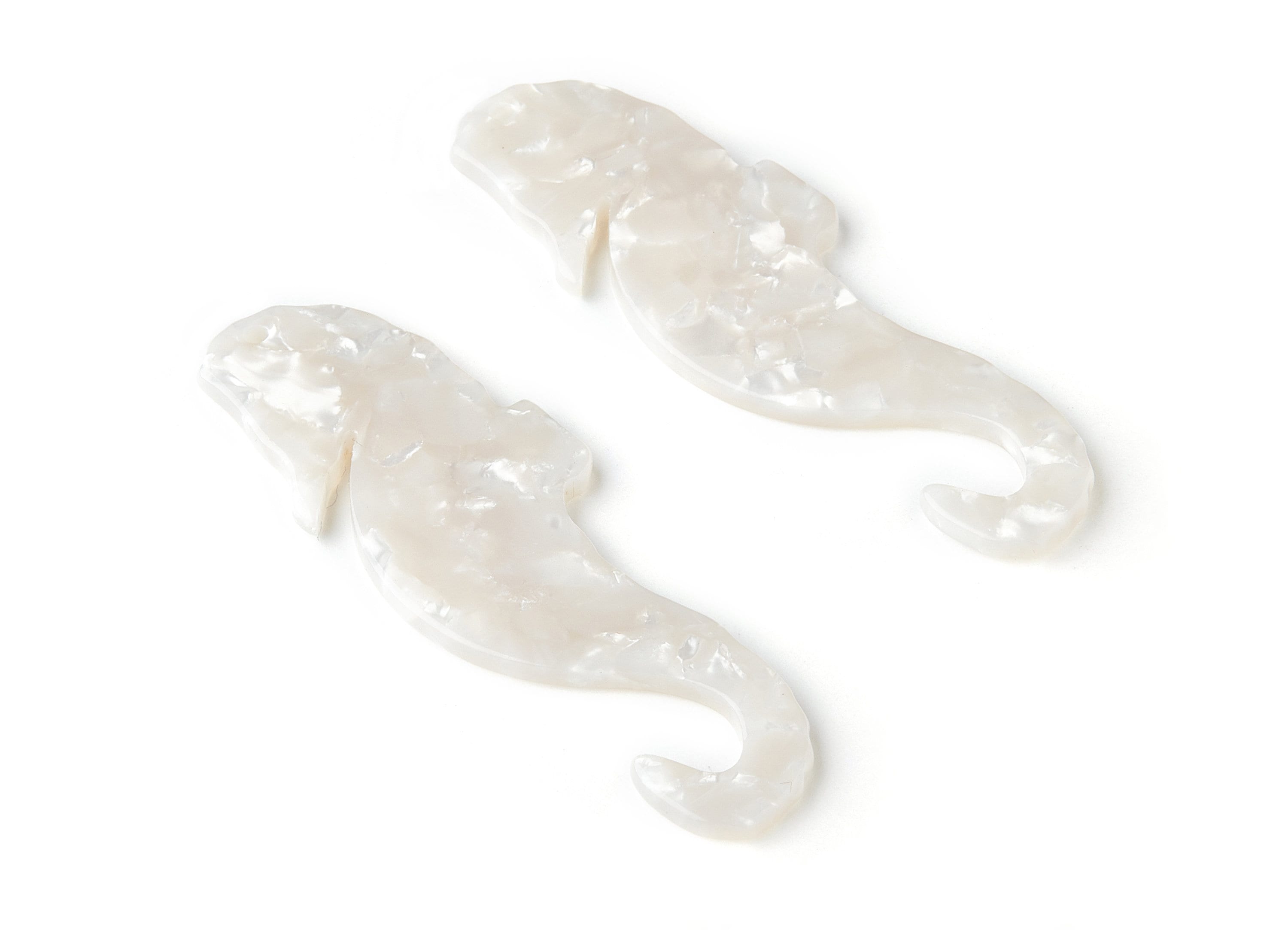 Acetate Hippocampus Earring Charms - Hippocampus pendant - Jewelry Supplies - Color Code: A12 - 63.9x20.7x2.4mm - AC1544-A12 - DOMEDBAZAAR