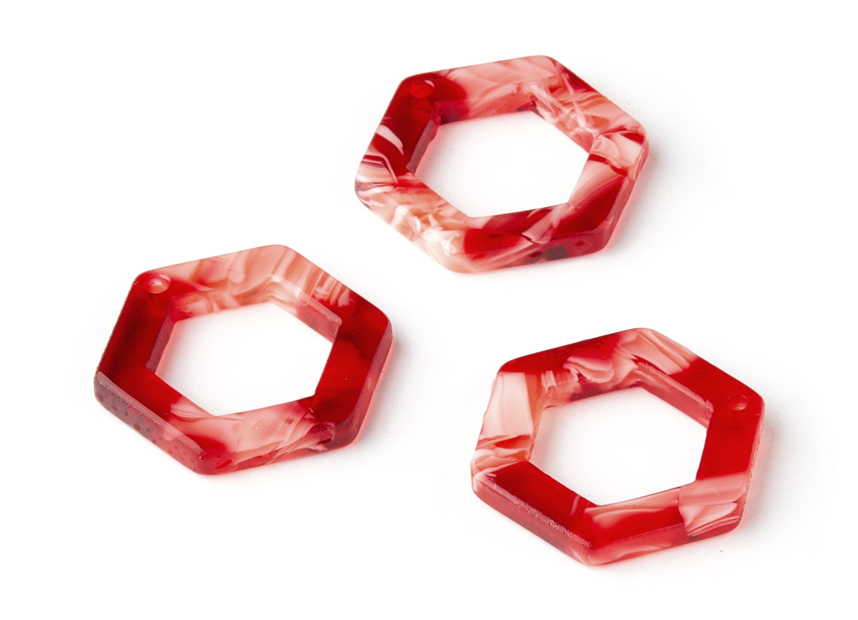 Acetate Hexagon Earring Charms - Hexagon Pendant - Earring Findings - Jewellery Supplies - Color Code:A143 - 20.65x18.3x3mm - AC1122-A143 - DOMEDBAZAAR