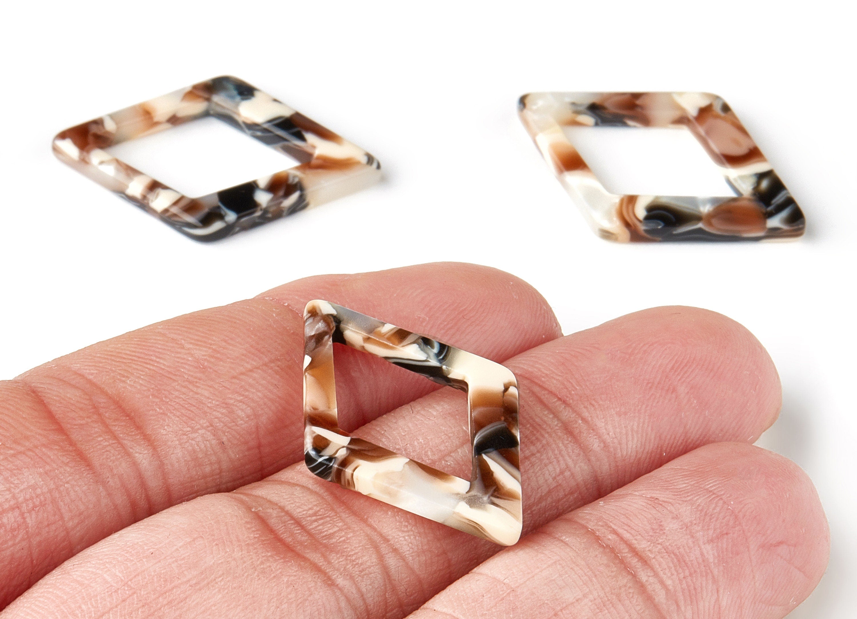 Acetate Diamond Charms - Diamond Earrings and Pendant - Earring Findings - Jewelry Supplys - Color Code:A51 - 29.7x20.15x2.72mm - AC1538-A51 - DOMEDBAZAAR
