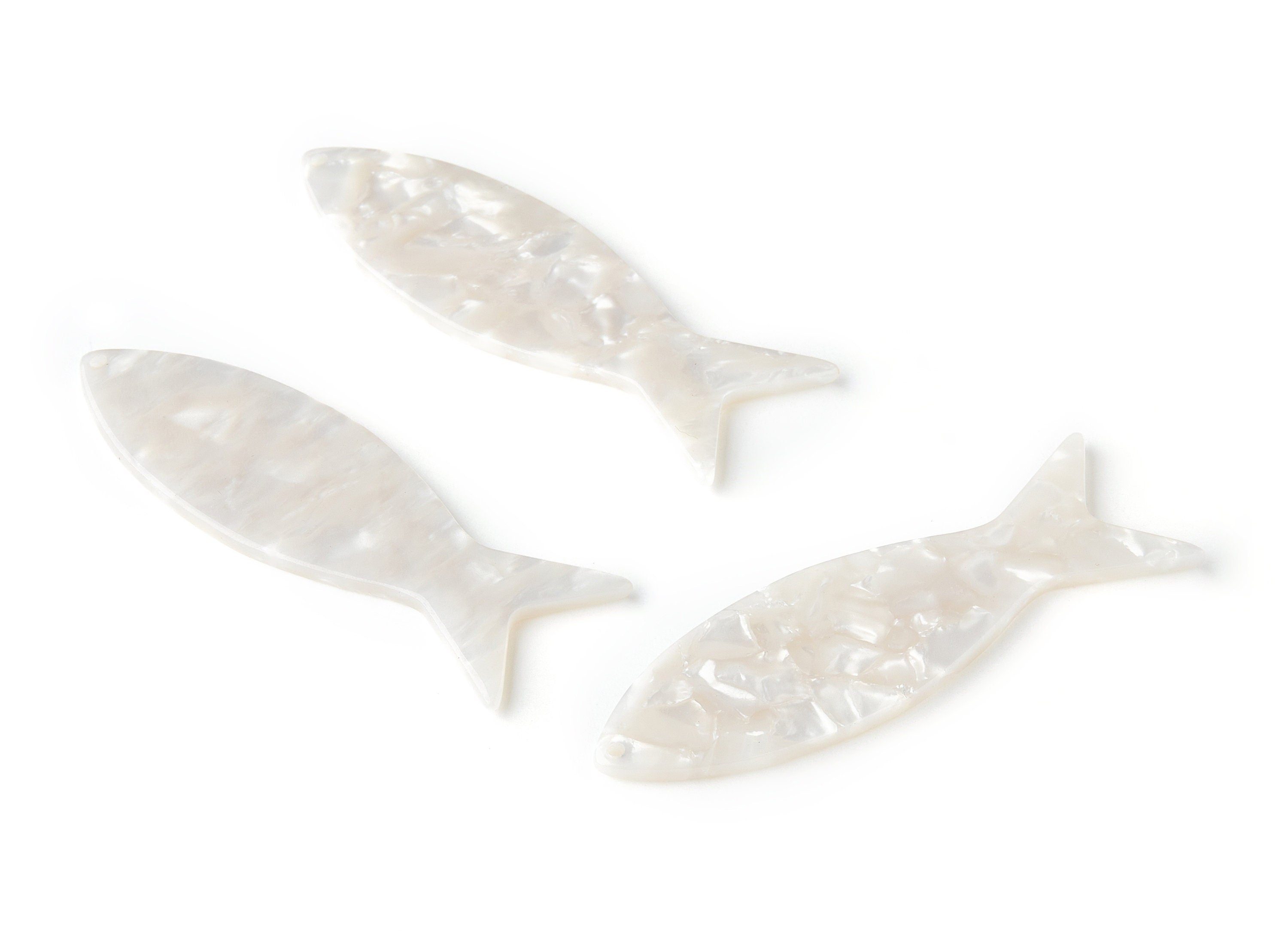 Acetate Fish Earring Charms - Acetate Fish Pendant - Earring Findings - Jewelry Supplies - Color Code: A12 - 64x21x2.3mm - AC1545-A12 - DOMEDBAZAAR