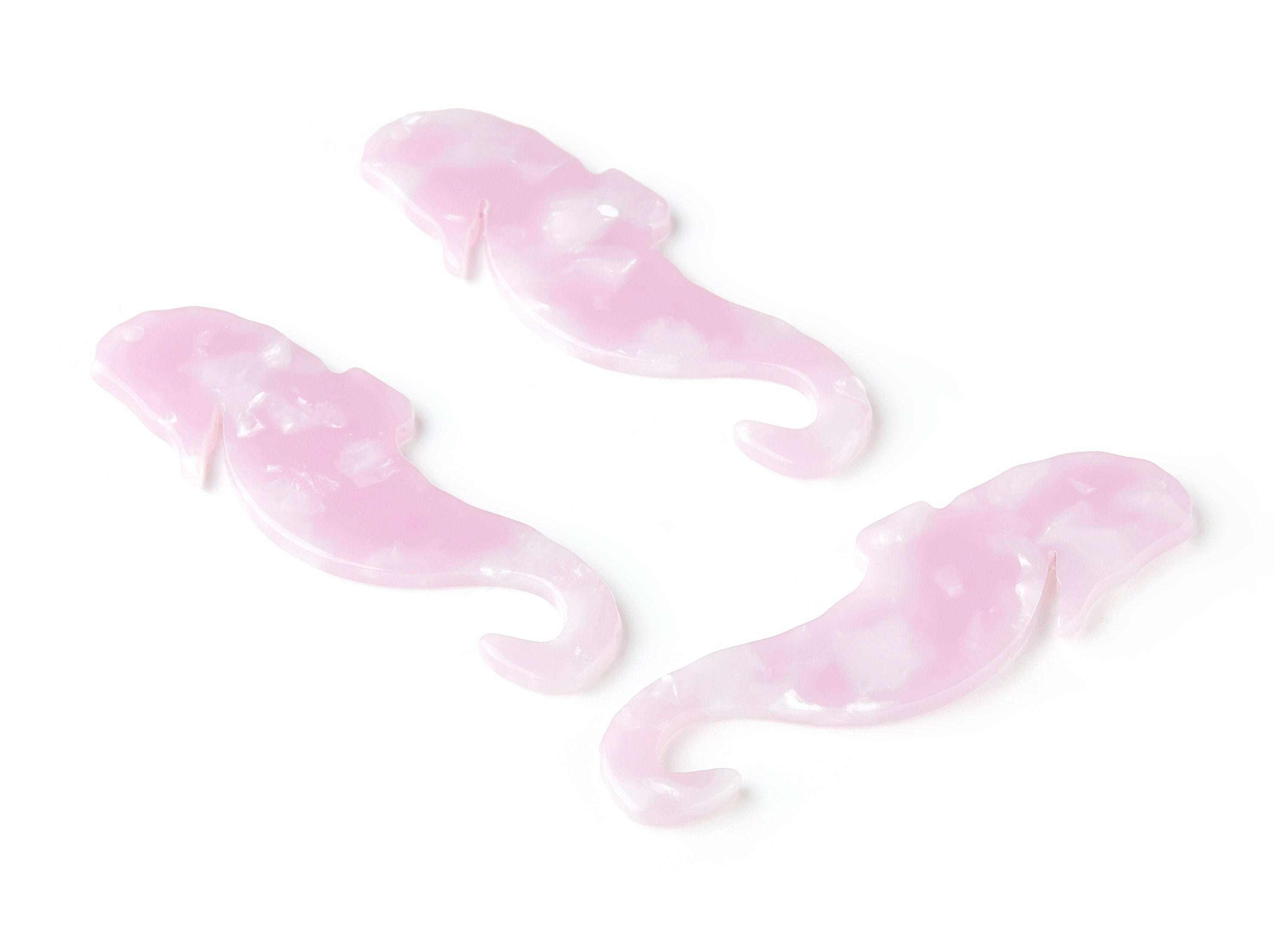 Acetate Hippocampus Charms - Hippocampus pendant - Earring Findings - Jewelry Supplies - Color Code: A244 - 63.9x20.7x2.4mm - AC1544-A244 - DOMEDBAZAAR