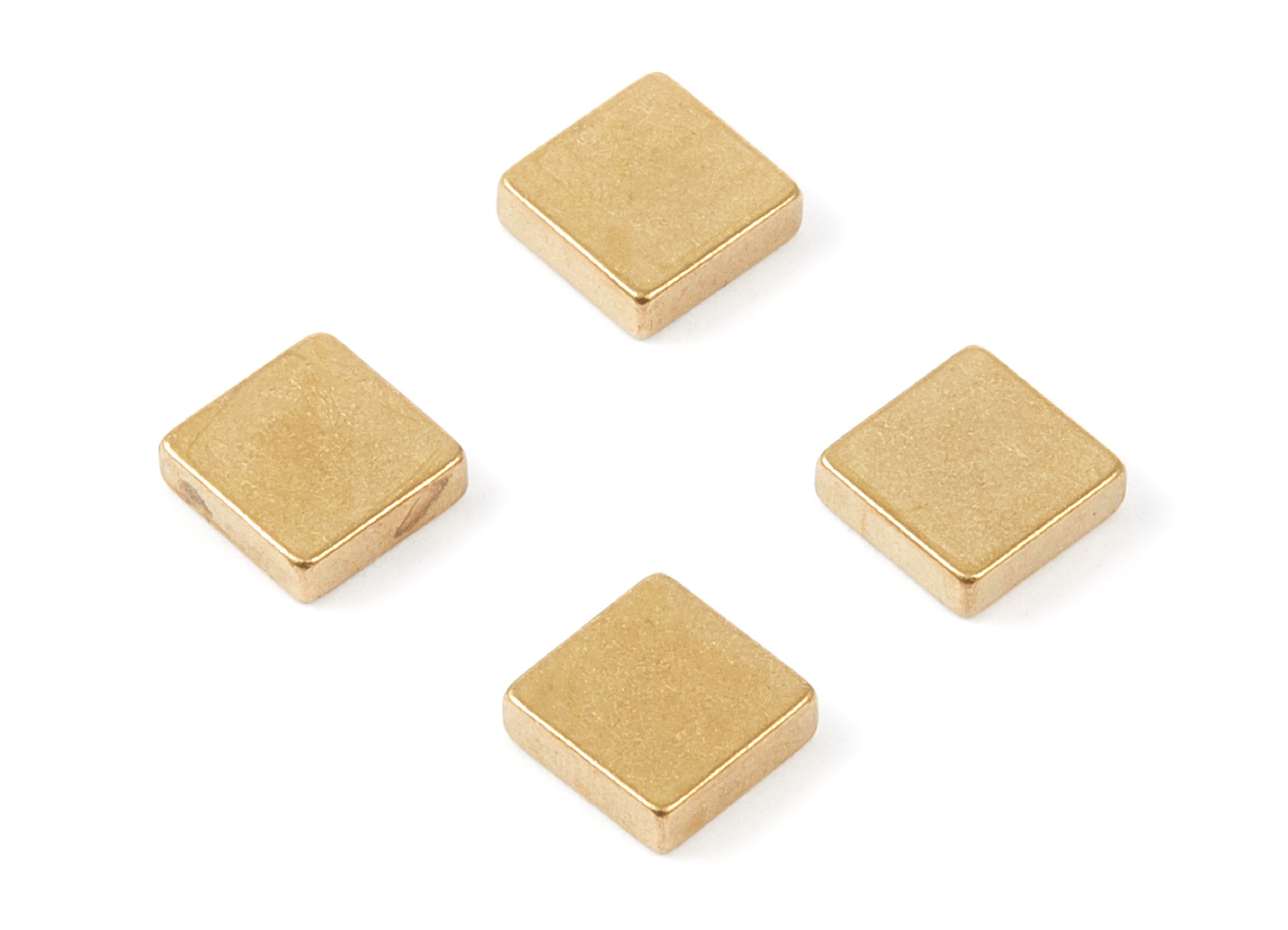 Brass Square Blank - 10X3 - Raw Brass Square Blanks - Jewelry Supplies - 9.95x9.95x2.75mm - PP1472 - DOMEDBAZAAR