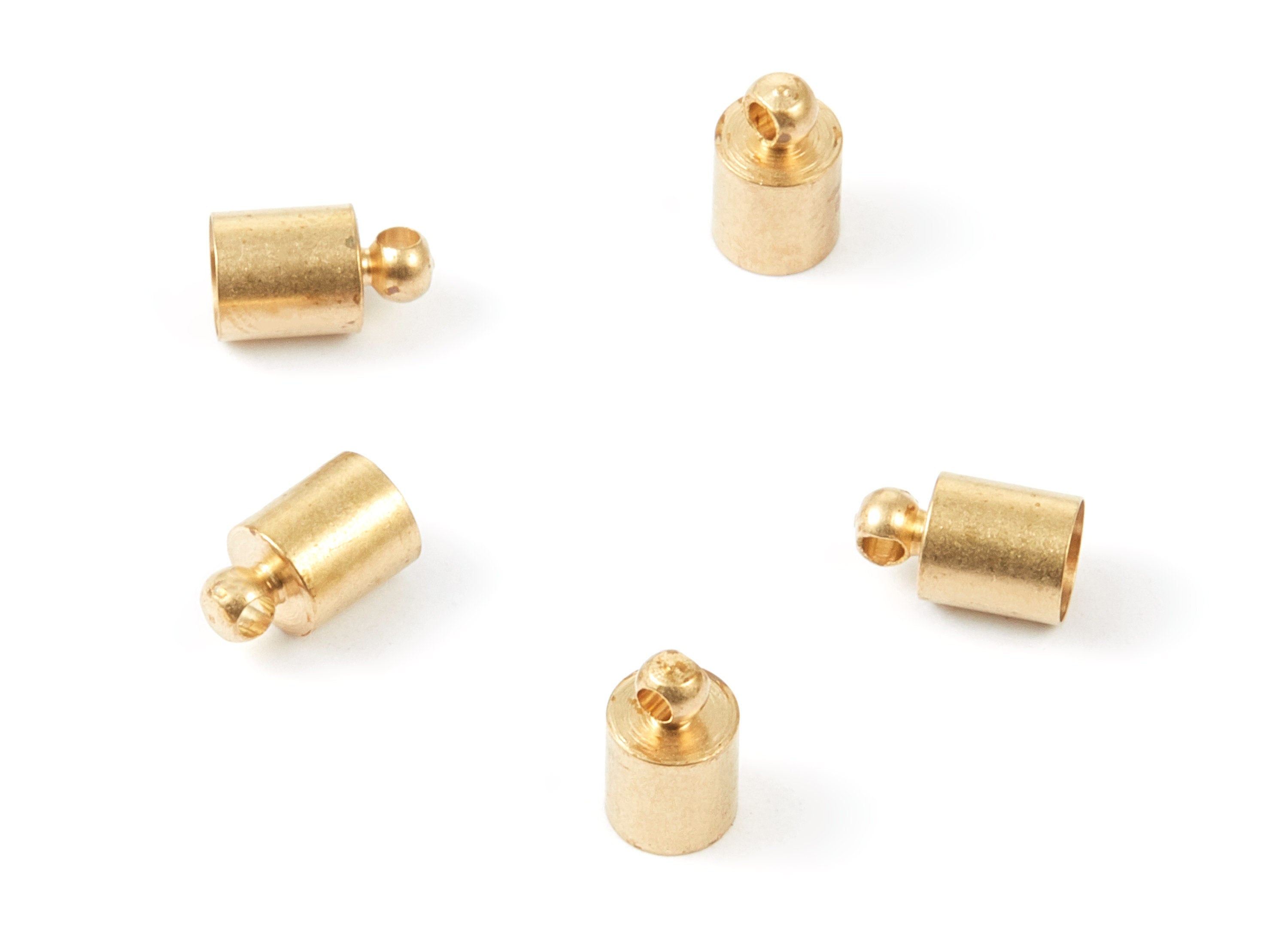 Brass Tassel End Caps - 6*10 - Raw Brass Barrel End - Cord End Caps - Jewelry Supplies - 10.06x5.95x0.21mm - PP1451 - DOMEDBAZAAR