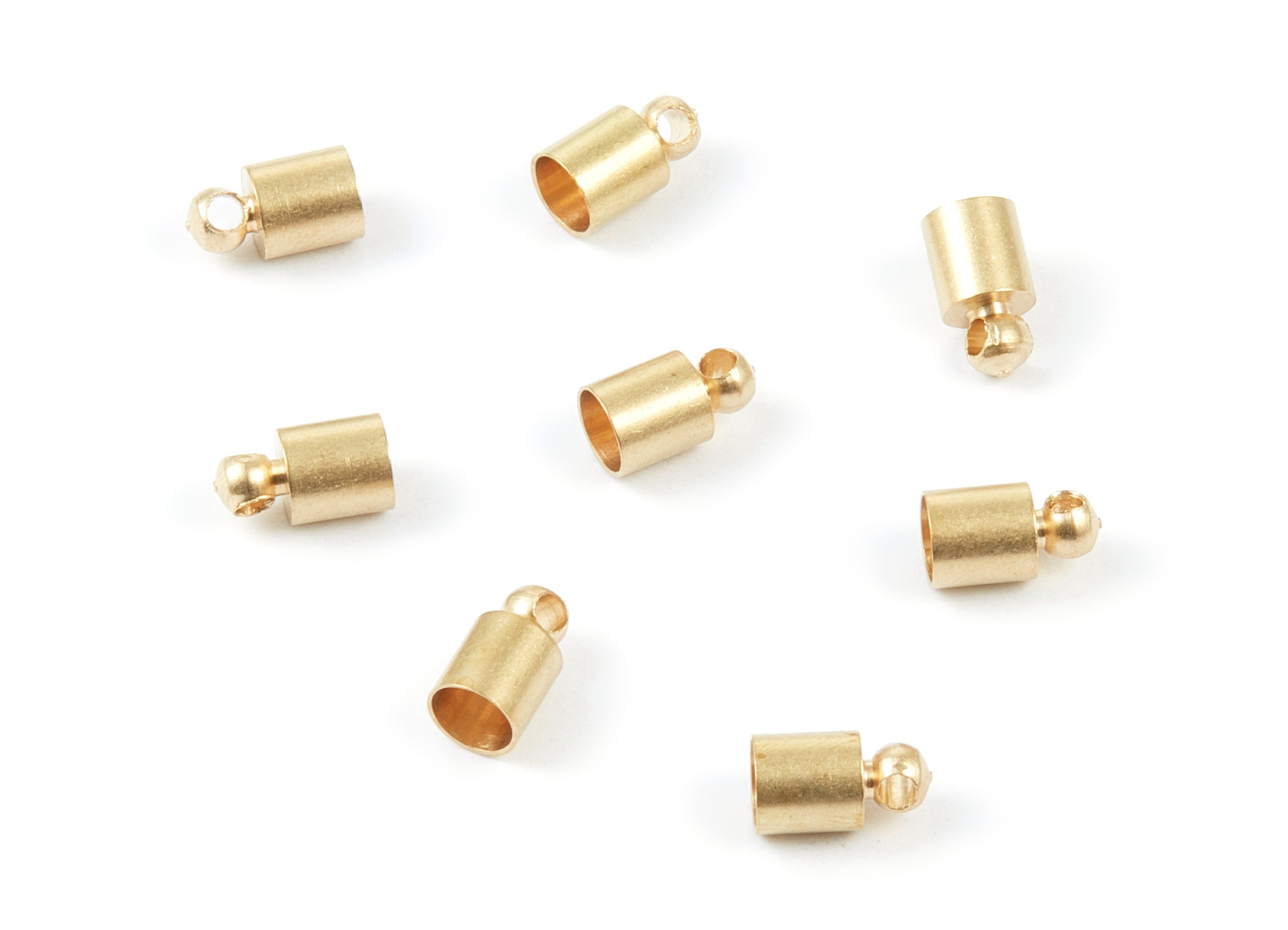 Brass Tassel End Caps - Raw Brass Barrel End - Cord End Caps - 5*9 - Jewelry Supplies -8.87x4.95x0.25mm - PP1481 - DOMEDBAZAAR