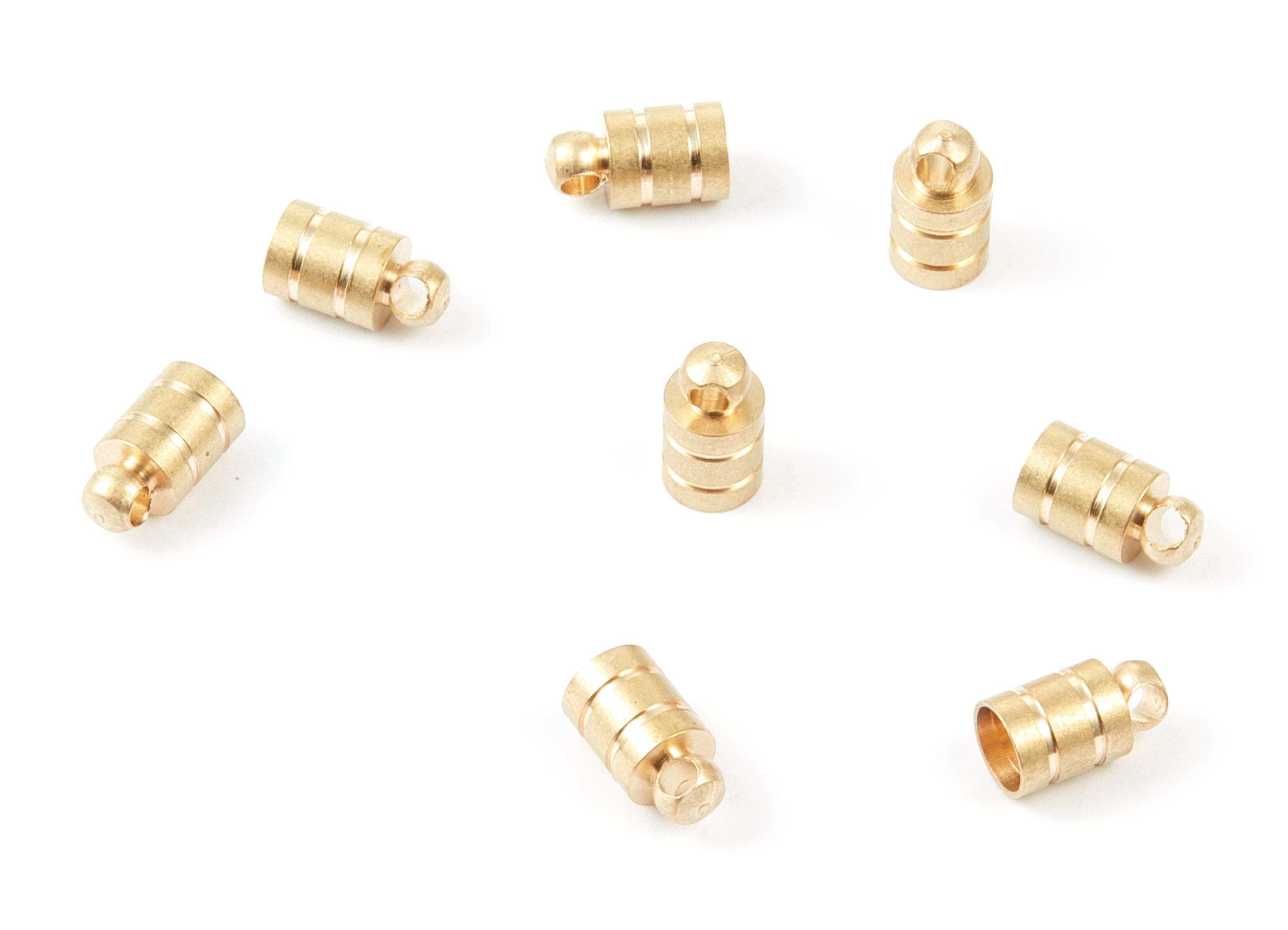 Brass Tassel End Caps - 6x11 - Raw Brass Barrel End - Cord End Caps - Jewelry Supplies - 10.88x6x0.45mm - PP1467 - DOMEDBAZAAR