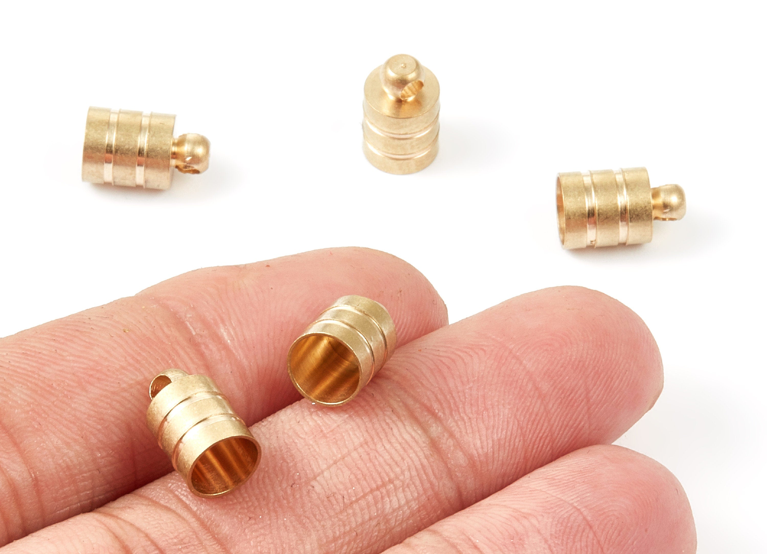 Brass Tassel End Caps - 7*11.5 - Raw Brass Barrel End - Cord End Caps - Jewelry Supplies - 11.5x7x0.4mm - PP1461 - DOMEDBAZAAR