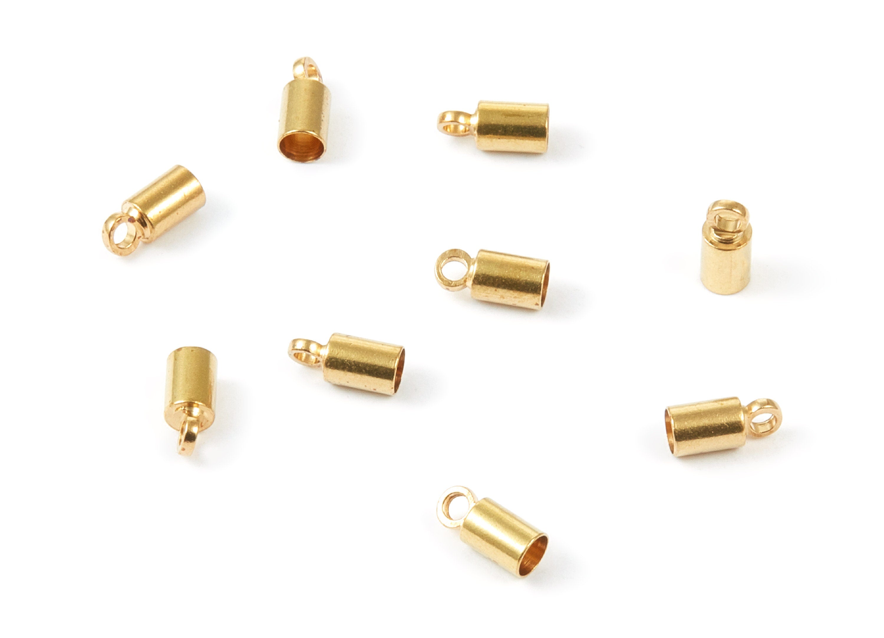 Brass Tassel End Caps - 4x9 - Raw Brass Barrel End - Cord End Caps - Jewelry Supplies - 8.83x3.94x0.23mm - PP1469 - DOMEDBAZAAR