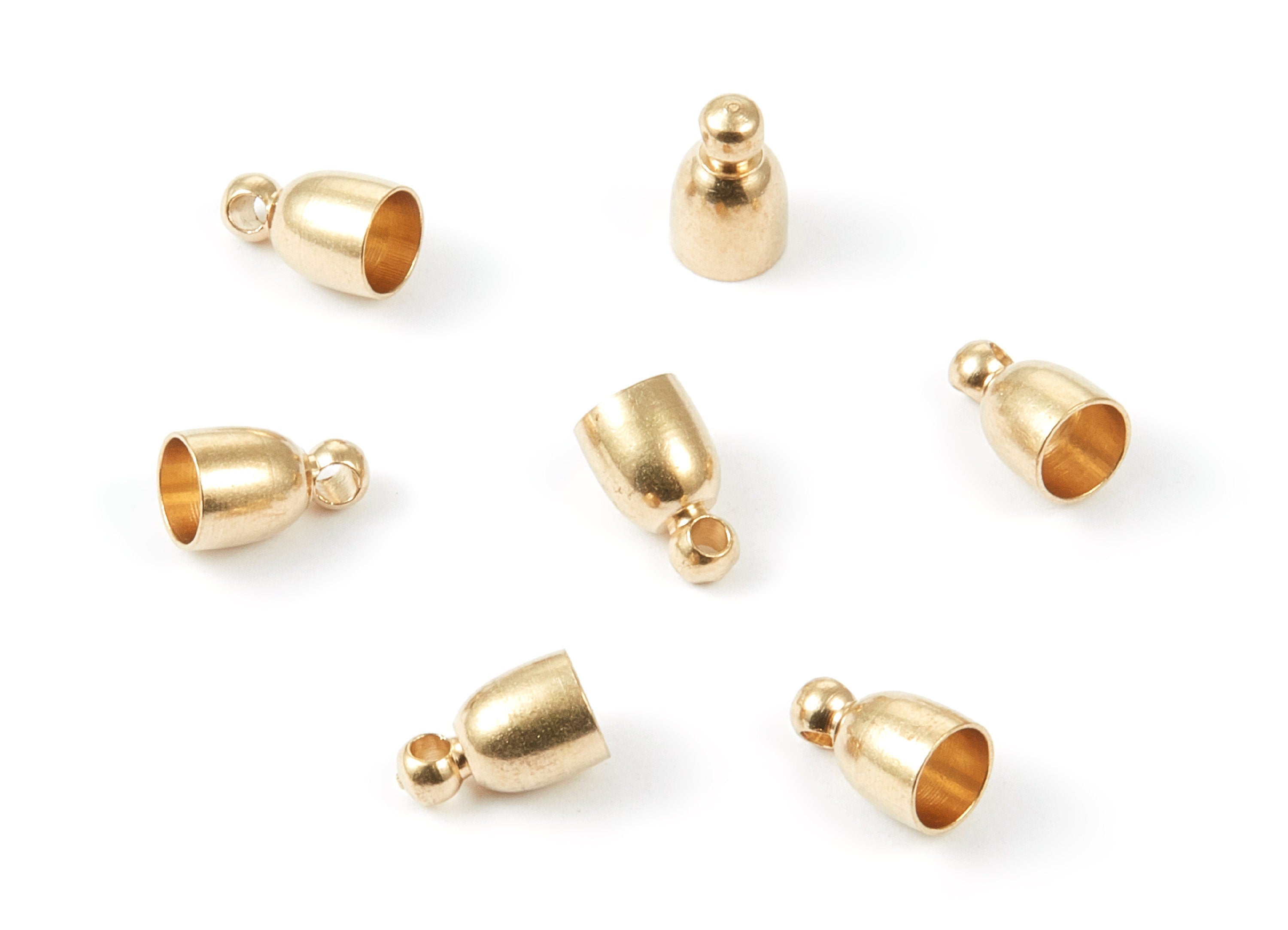 Brass Tassel End Caps - Raw Brass Barrel End - 6*10 - Cord End Caps - Jewelry Supplies - 9.87x5.86x0.37mm - PP1470 - DOMEDBAZAAR