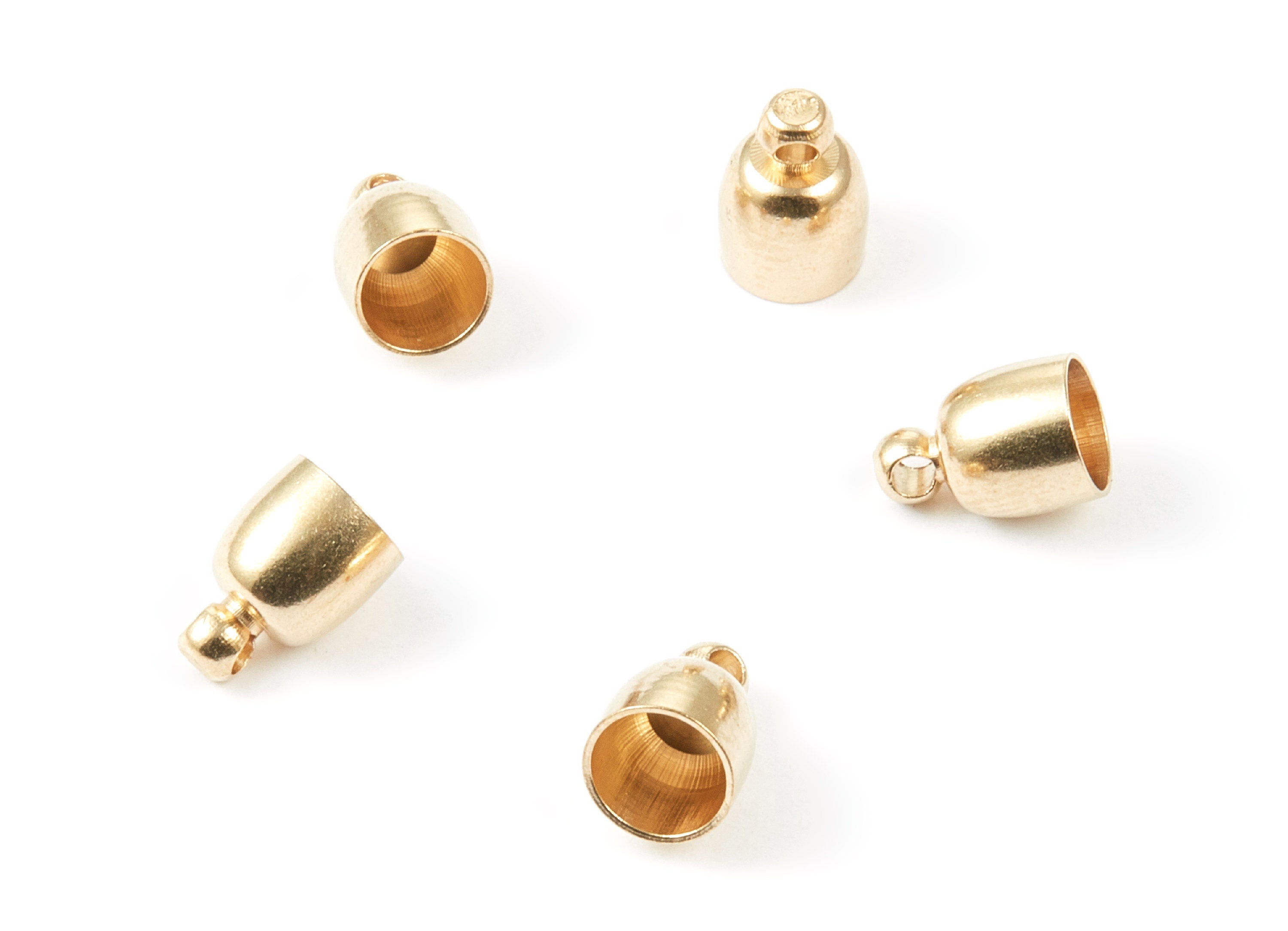 Brass Tassel End Caps - Raw Brass Barrel End - 7*10 - Cord End Caps - Jewelry Supplies - 9.95x6.95x0.42mm- PP1487 - DOMEDBAZAAR