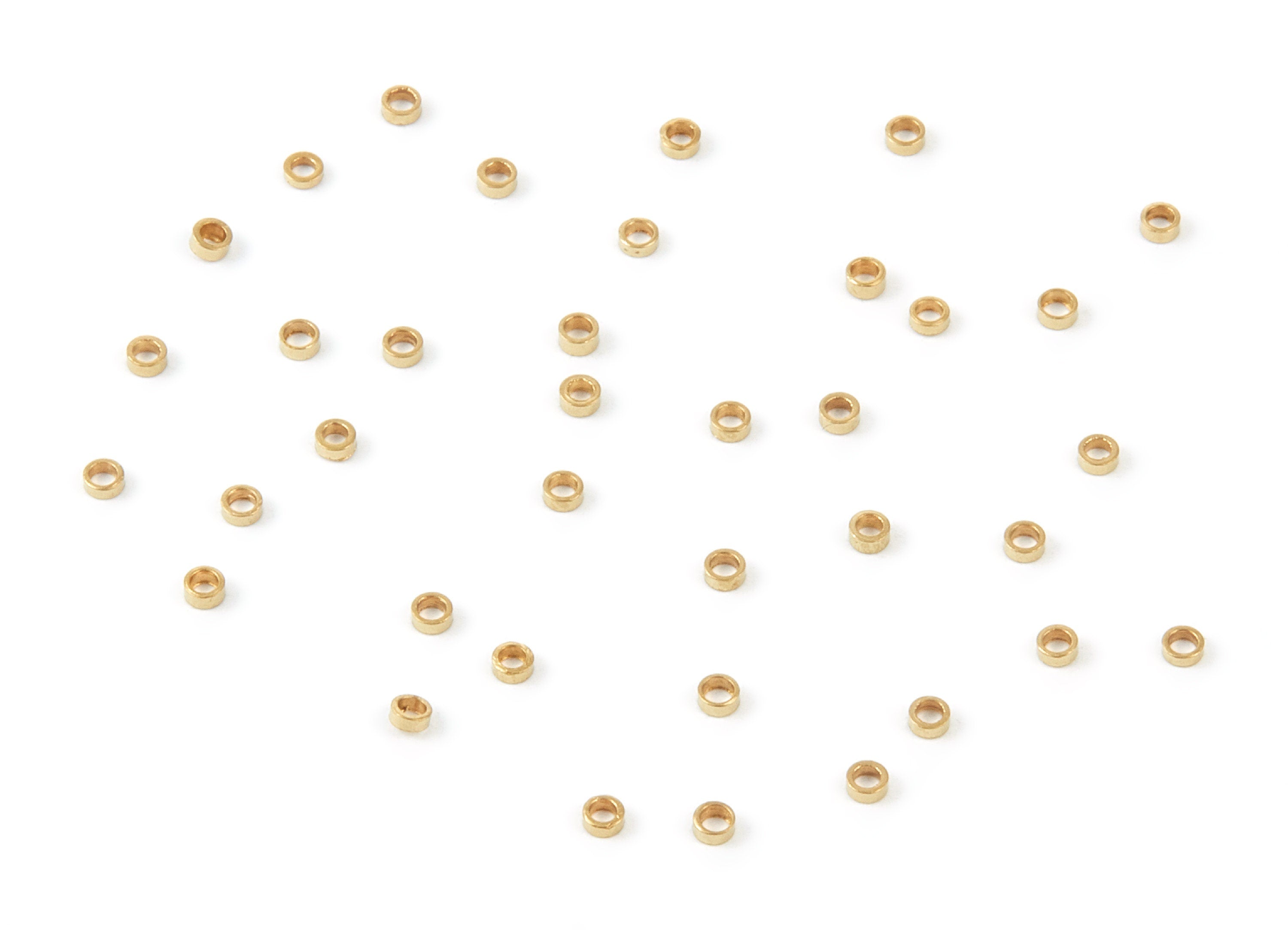 Brass Spacer Ball Beads - 2X1.0 - Raw Brass Spacer Ball Beads - Jewelry Supplies - 2x2x0.81mm - PP1447 - DOMEDBAZAAR