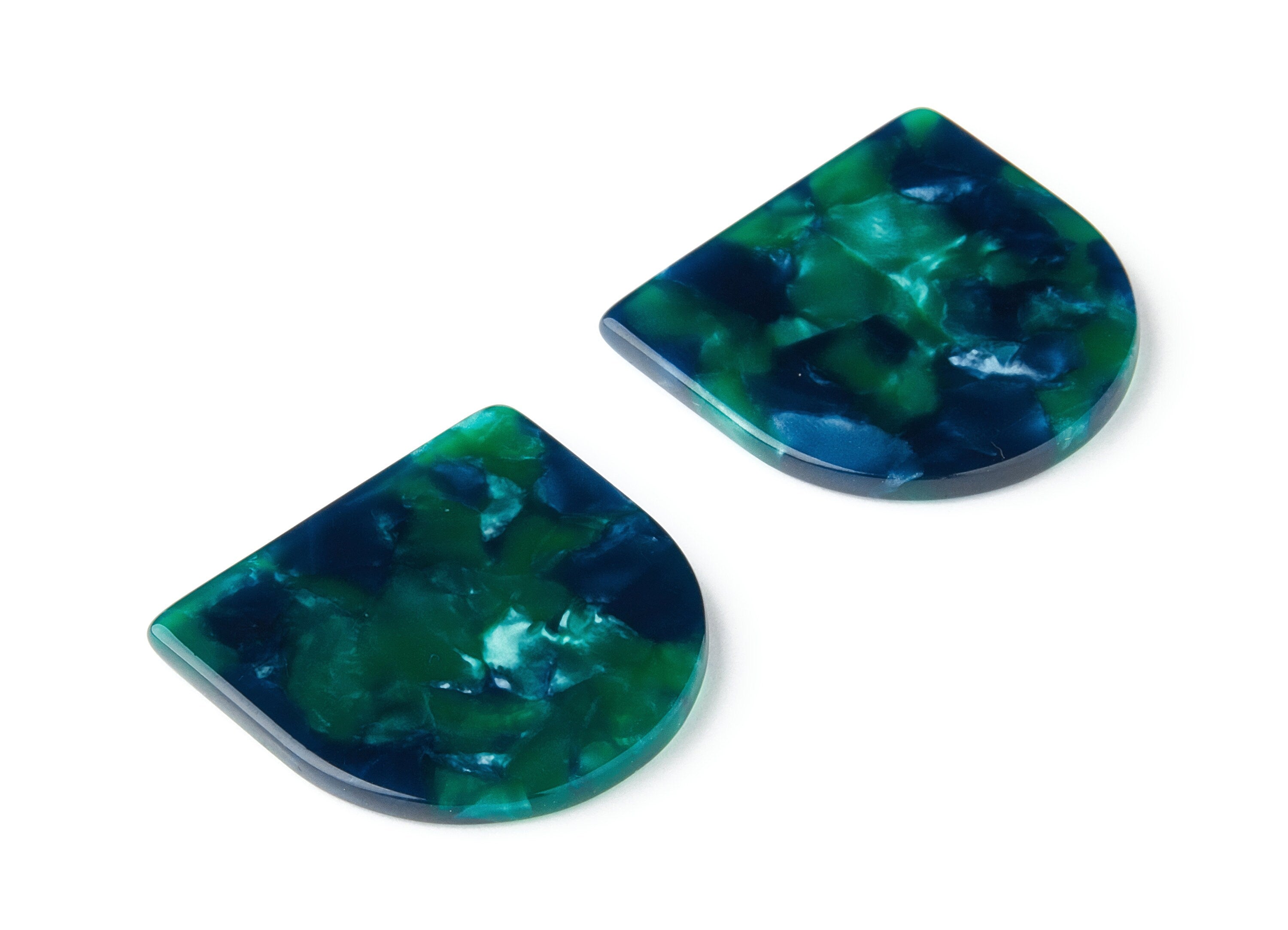 Acetate D Charms - D Earrings and Pendant - Earring Findings - Jewelry Supplys - Color Code: A13 - 27.5x26.5x2.5mm - AC1541-A13 - DOMEDBAZAAR