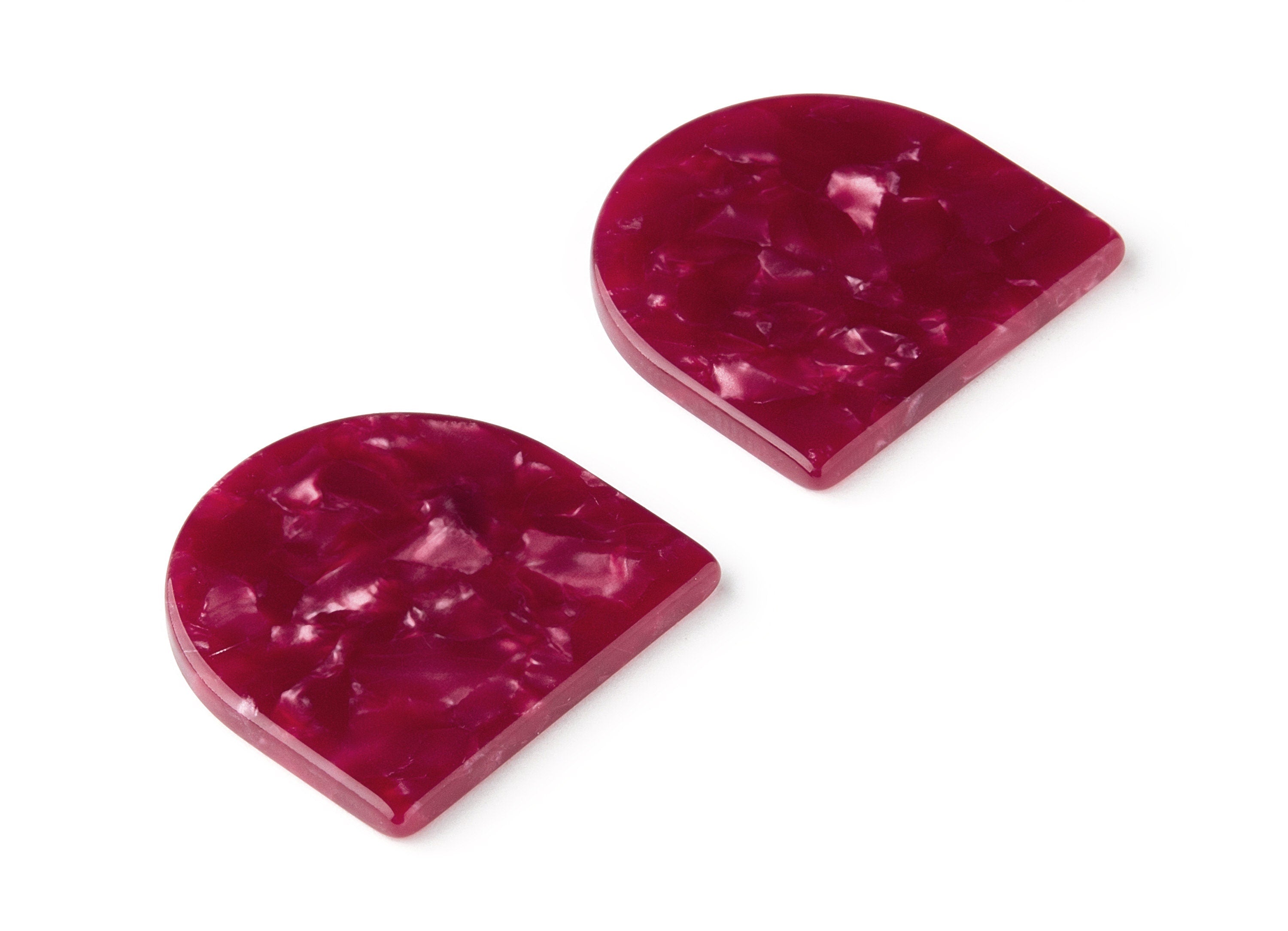 Acetate D Charms - D Earrings and Pendant - Earring Findings - Jewelry Supplys - Color Code: A47 - 27.5x26.5x2.5mm - AC1541-A47 - DOMEDBAZAAR