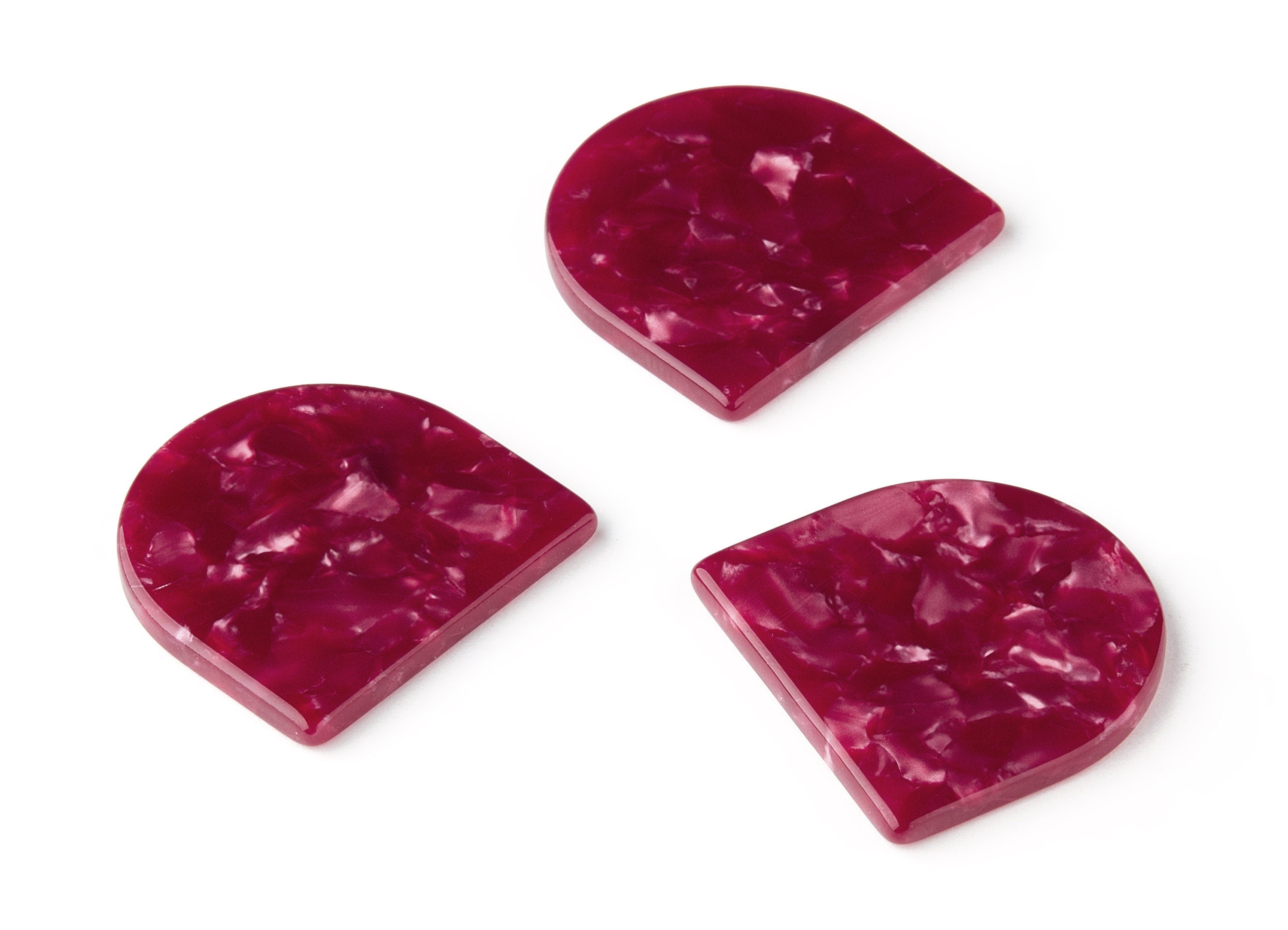 Acetate D Charms - D Earrings and Pendant - Earring Findings - Jewelry Supplys - Color Code: A47 - 27.5x26.5x2.5mm - AC1541-A47 - DOMEDBAZAAR