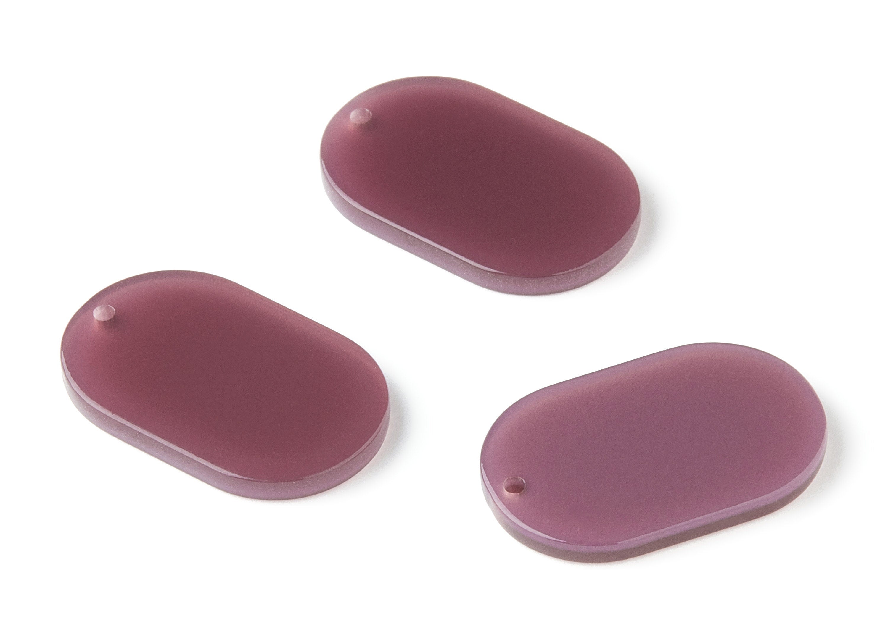 Acrylic Oval Earring Charm - Acrylic Oval Pendant - Earring Findings - Jewelry Supplies - Color Code: A300 - 26.75x20.7x2.65mm - AC1158-A300 - DOMEDBAZAAR