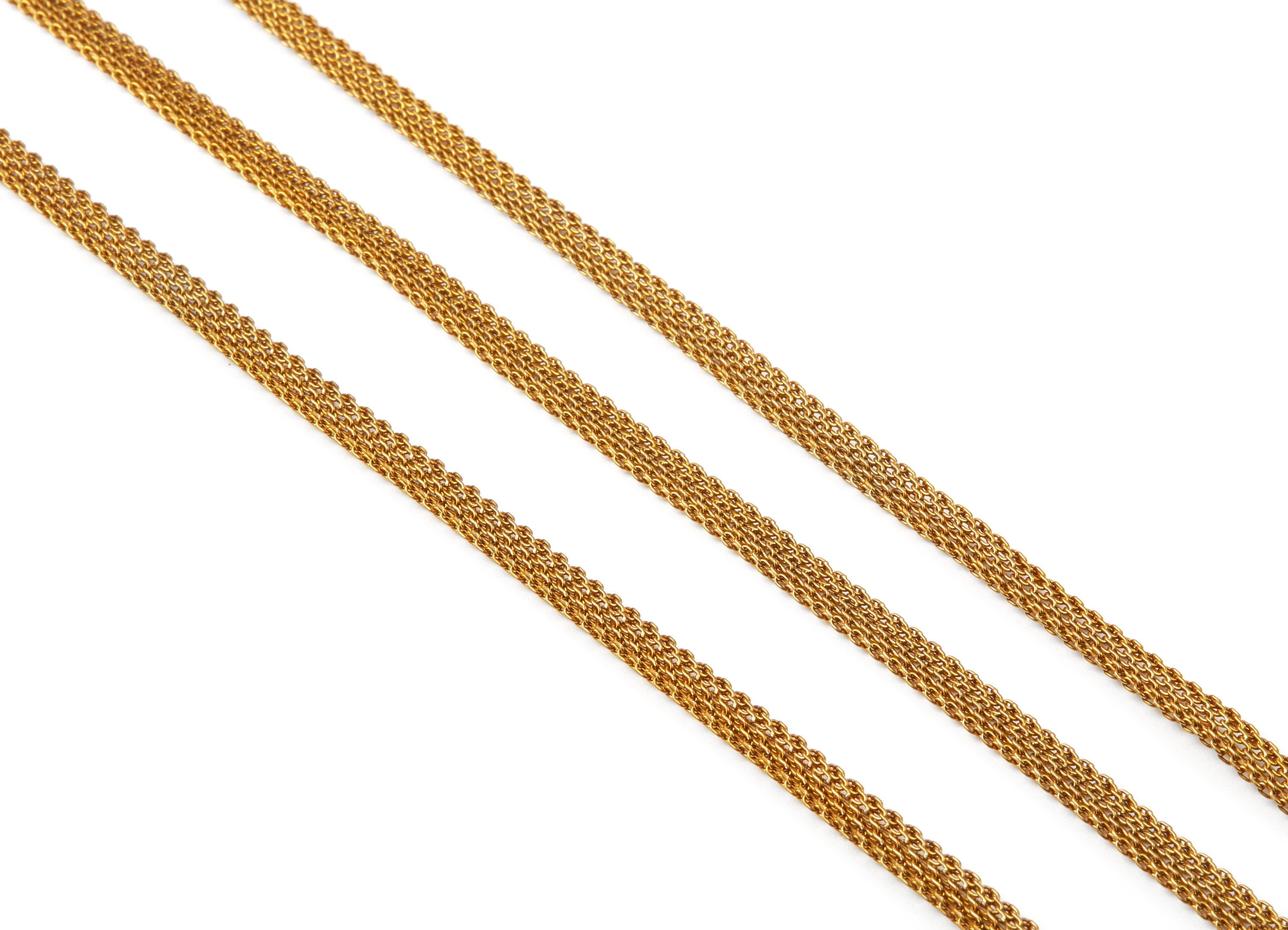 Raw Brass Mesh Chain - Raw Brass - Knitted Chain - For Jewellery Making - 0.17&quot; x 0.17&quot; - CC1083 - DOMEDBAZAAR