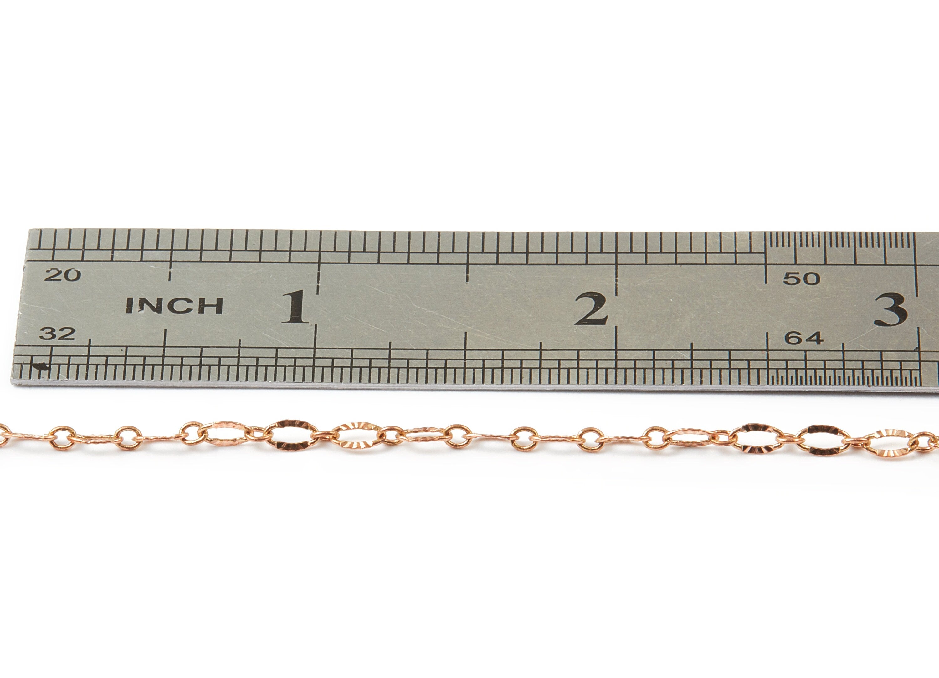 Textured Cable Chain - Hammered Chain - Flat Brass Chain - Soldered - 0.19&quot; x 0.10&quot; x 0.01&quot; - Necklace Jewellery Making - CC1094 - DOMEDBAZAAR