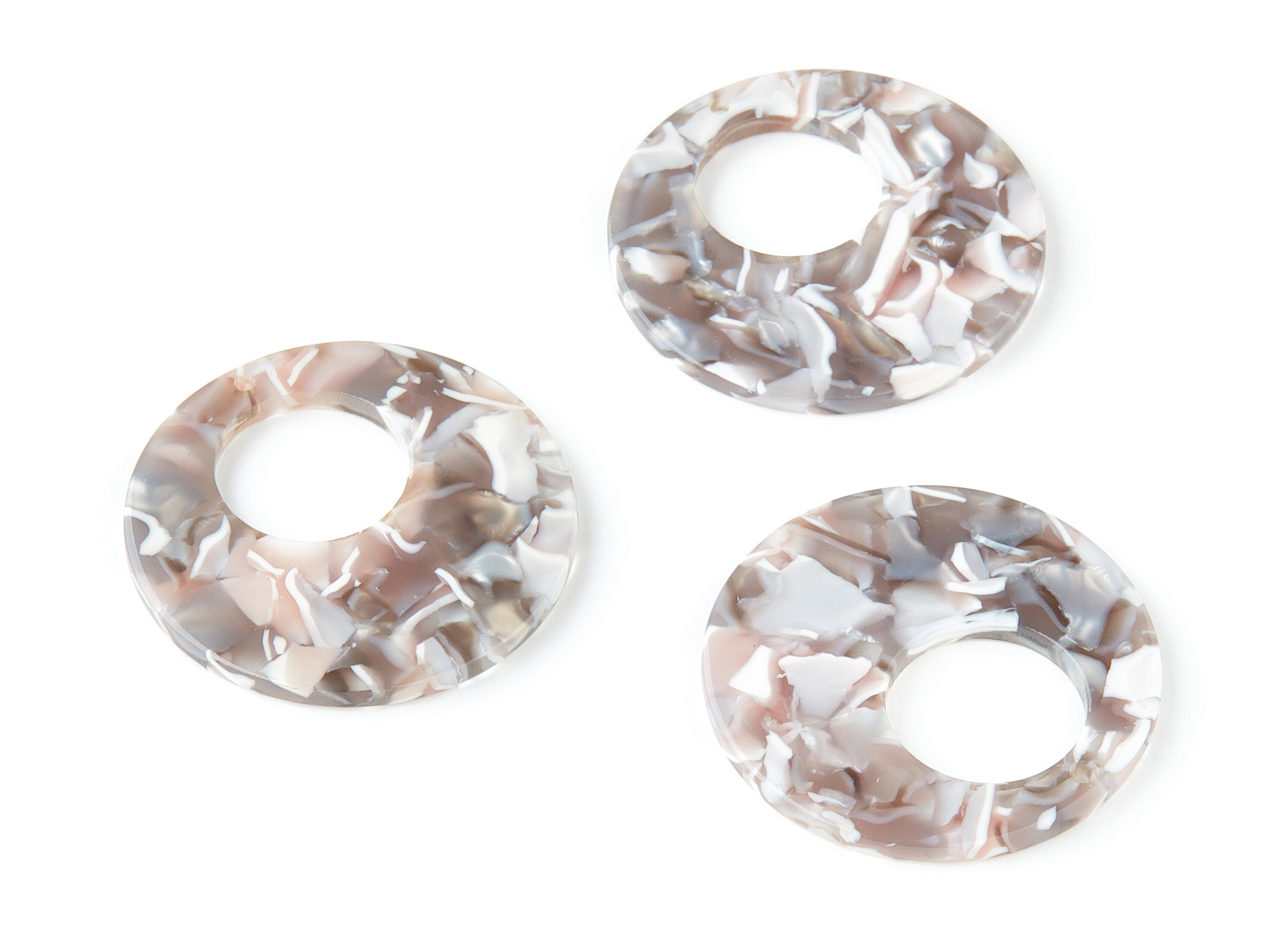 Acetate Circle Charms - Circle Earrings and Pendant - Earring Findings - Jewelry Supplies - Color Code: A20 - 34x2.6mm - AC1005L - DOMEDBAZAAR