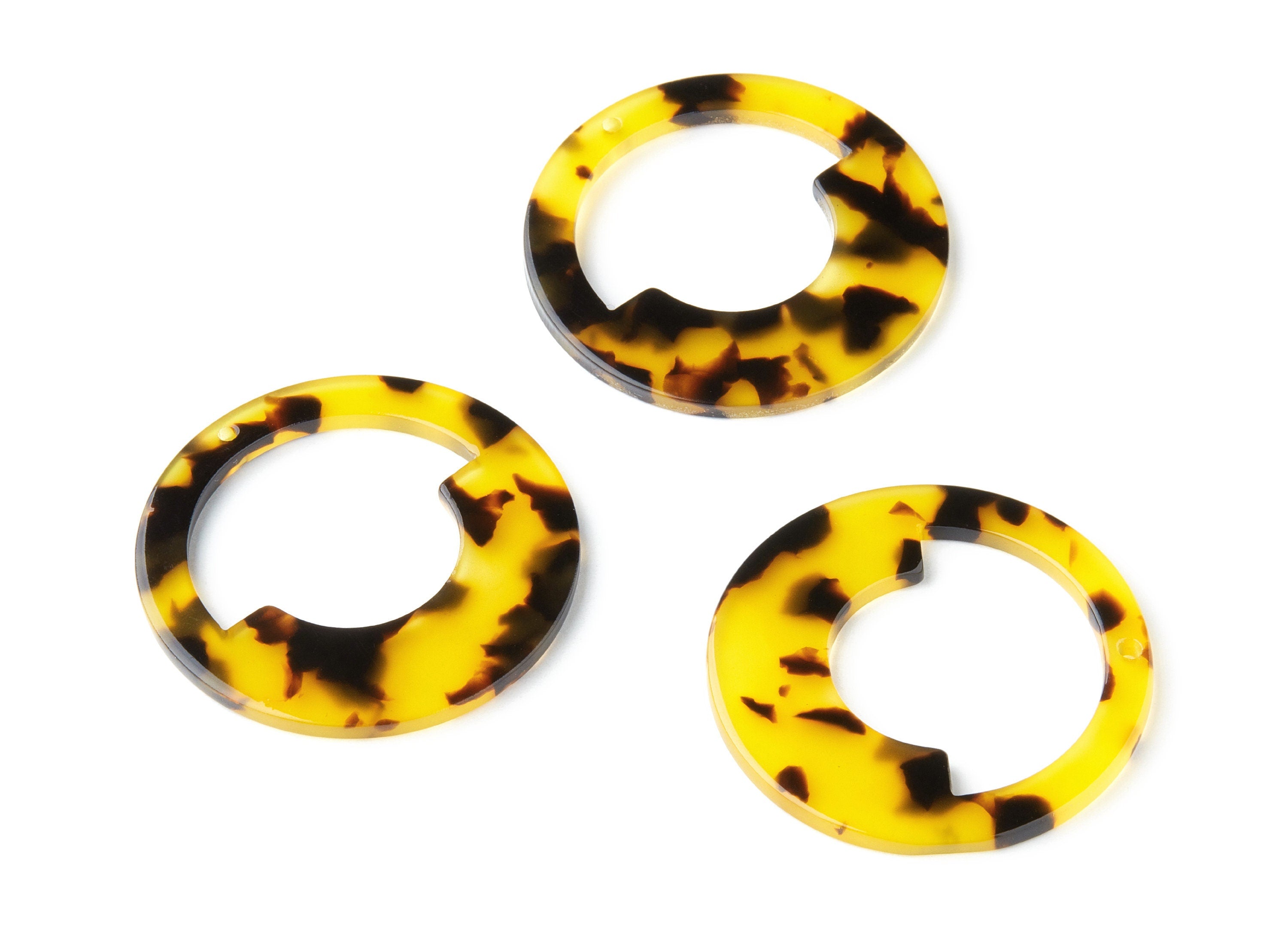 Acetate Acrylic Earring Charms - Acetate Pendant With 1 Hole - Color Code: A02 - Circle Shaped Earrings - 39.65x39.65x2.5mm - AC1339B - DOMEDBAZAAR