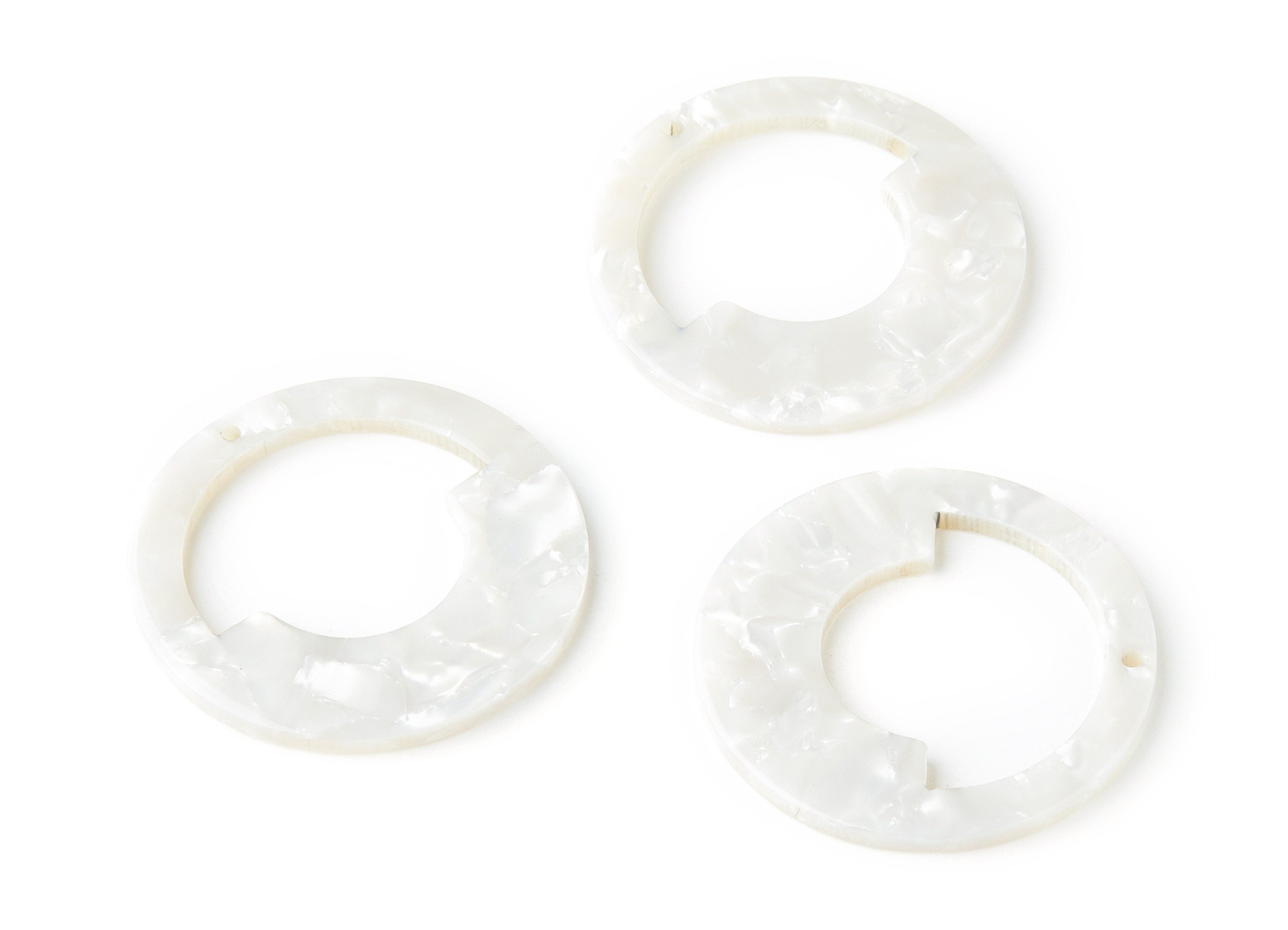 Acetate Circle Earring Charms - Circle Shaped Pendant - Earring Findings - Jewelry Supplies - Color Code:A12 - 39.65 x39.65x2.5mm - AC1339F - DOMEDBAZAAR