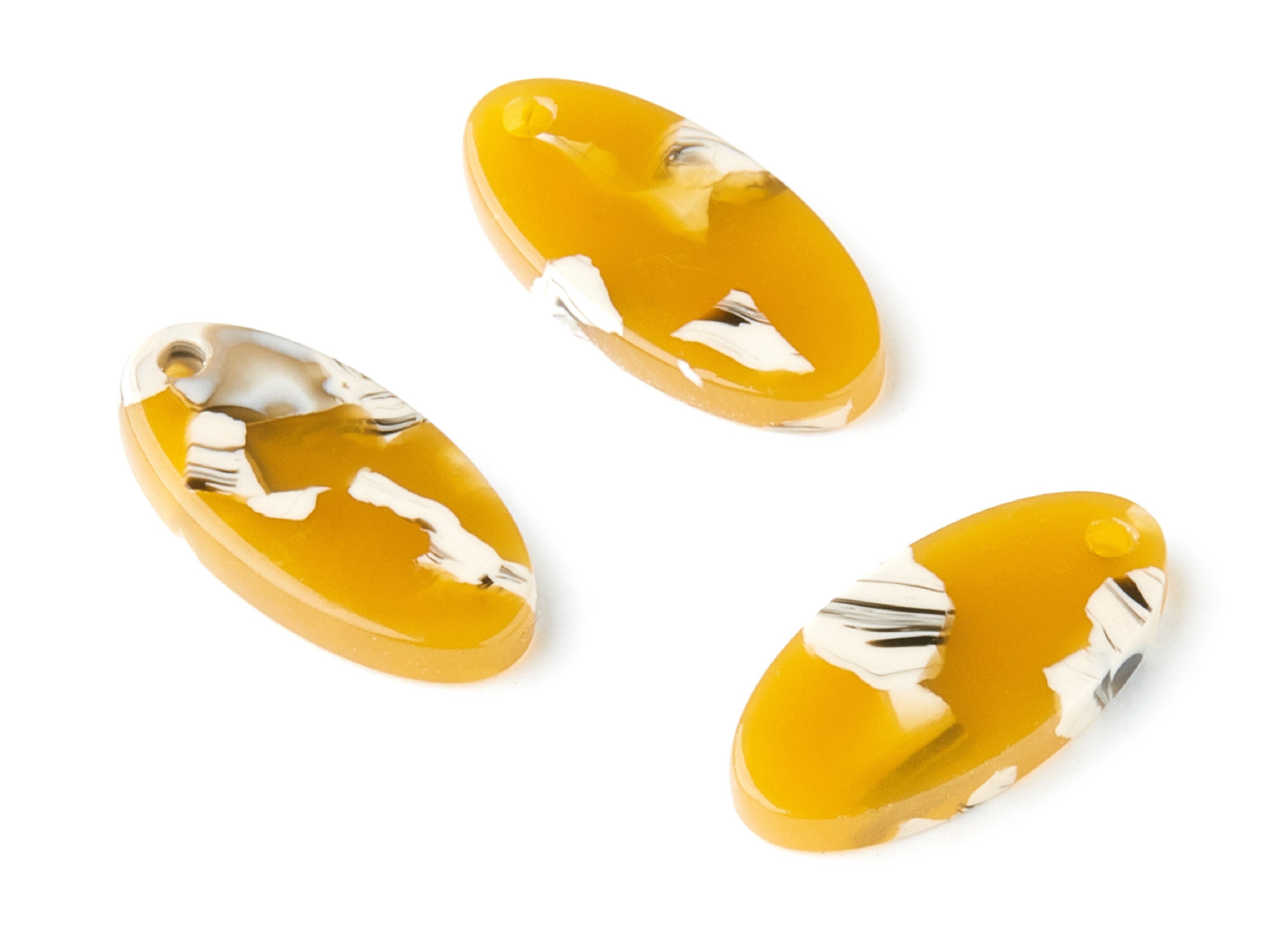 Acetate Oval Earring Charms - Oval Shaped Pendant - Earring Findings - Jewelry Supplies - Color Code: A14 -  21.72x10.82x2.6mm - AC1396B - DOMEDBAZAAR