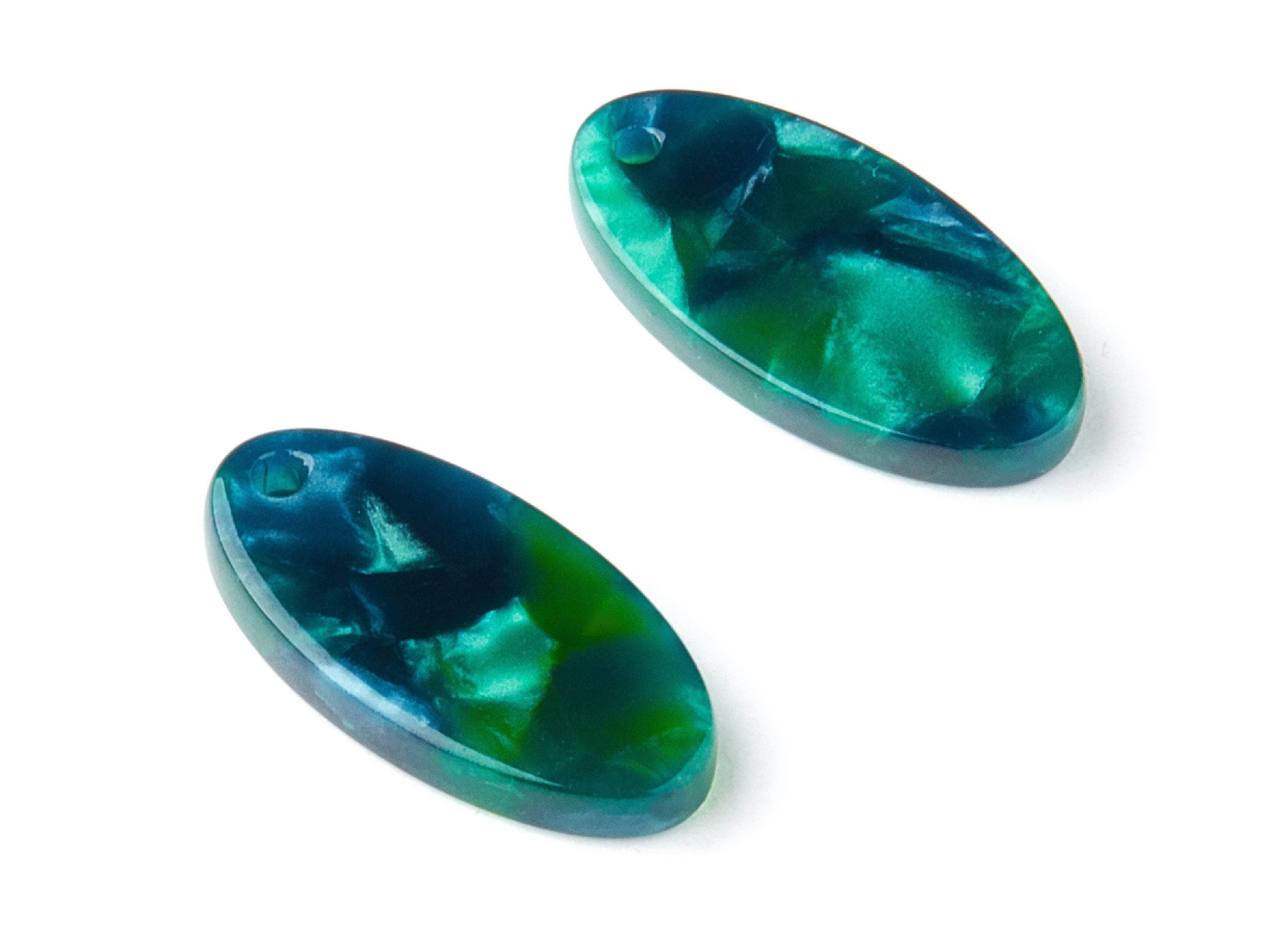 Acetate Oval Earring Charms - Acrylic Oval Pendant - Earring Findings - Jewelry Supplies - Color Code: A13 - 21.72x10.82x2.6mm - AC1396D - DOMEDBAZAAR